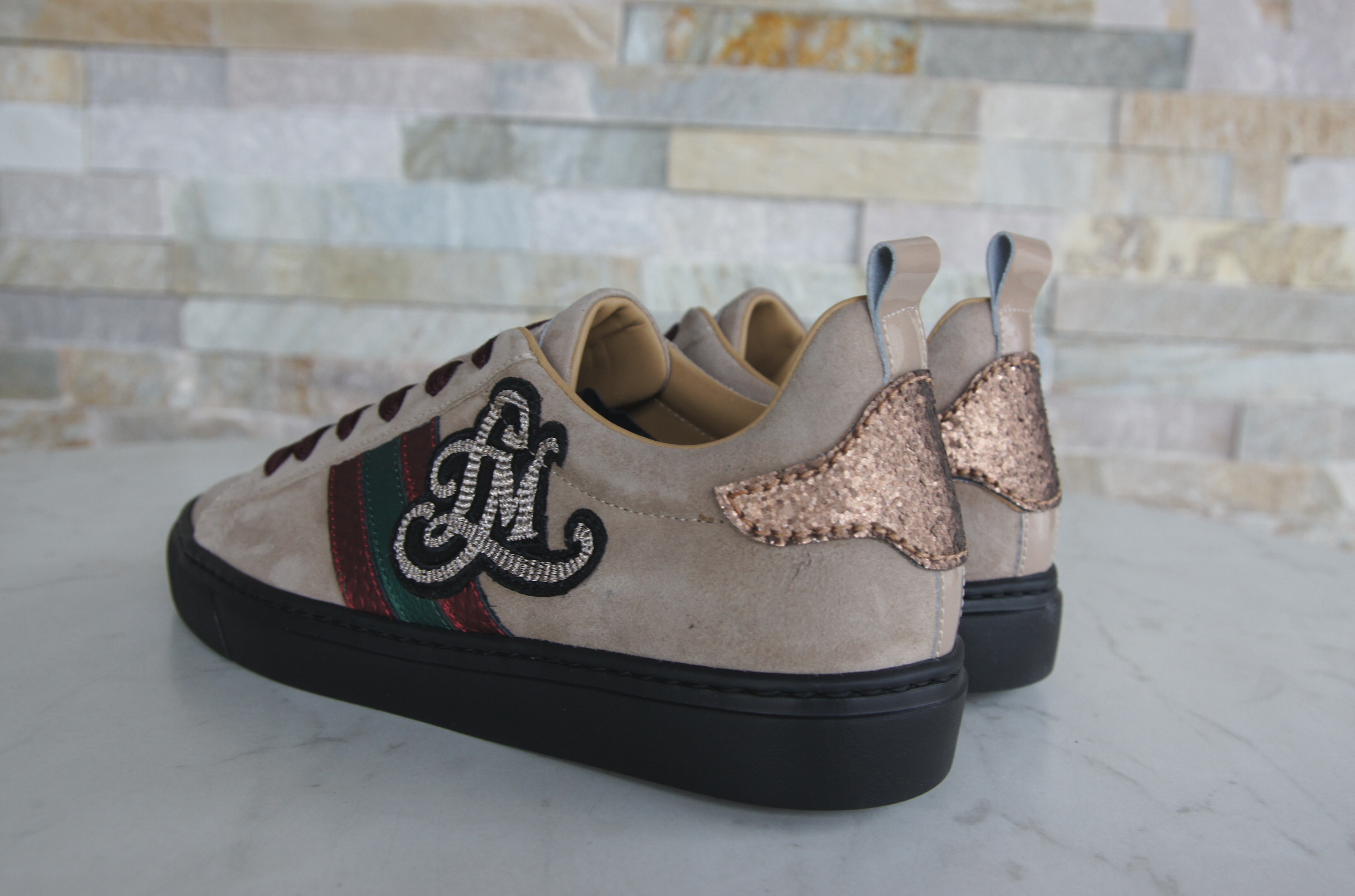 La Martina sneakers lace-up shoes beige
