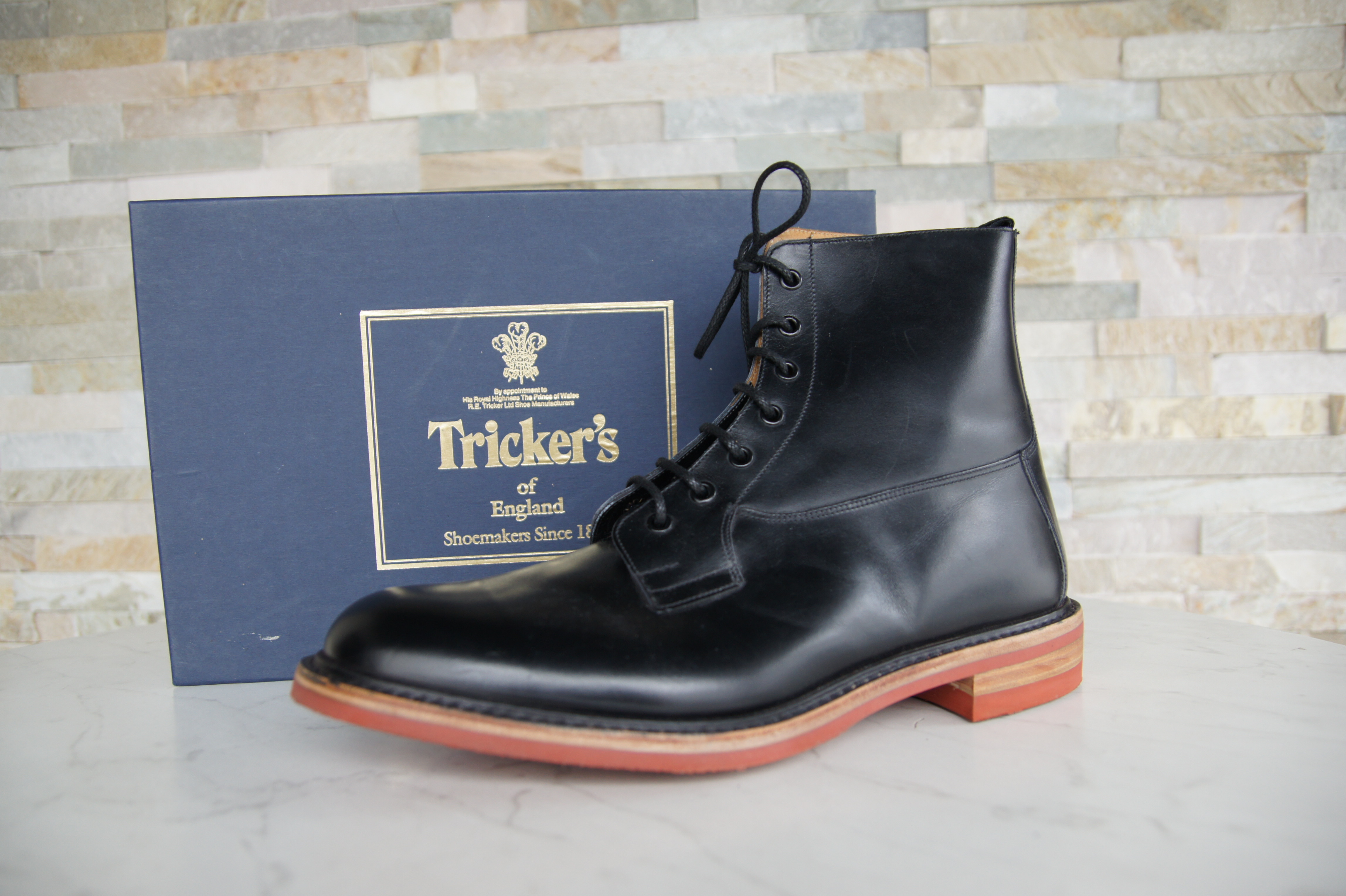 Tricker's ankle boots lace-up shoes Burford Dainite black