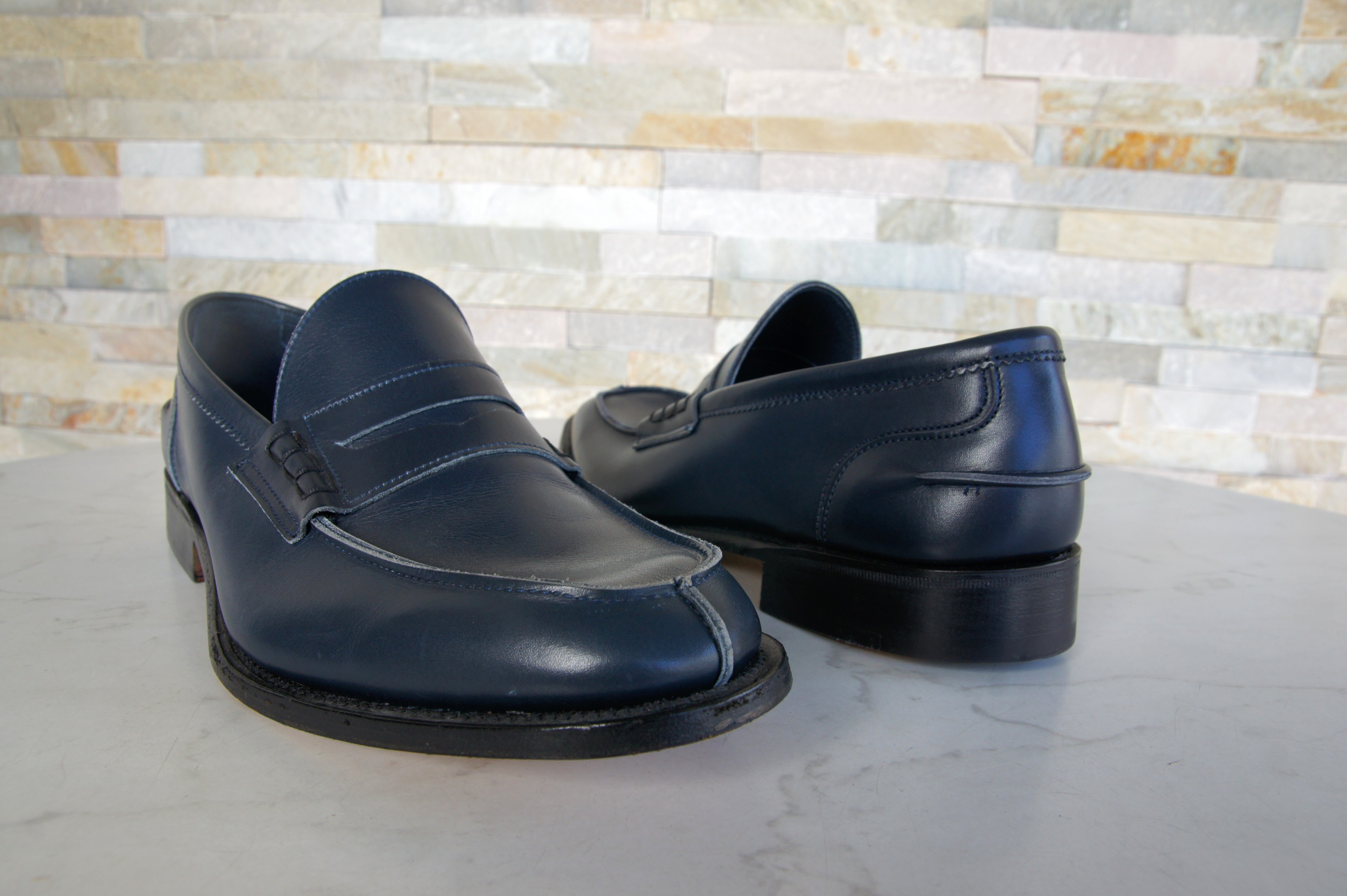 Tricker's lace-up shoes low shoes Jake navy blue