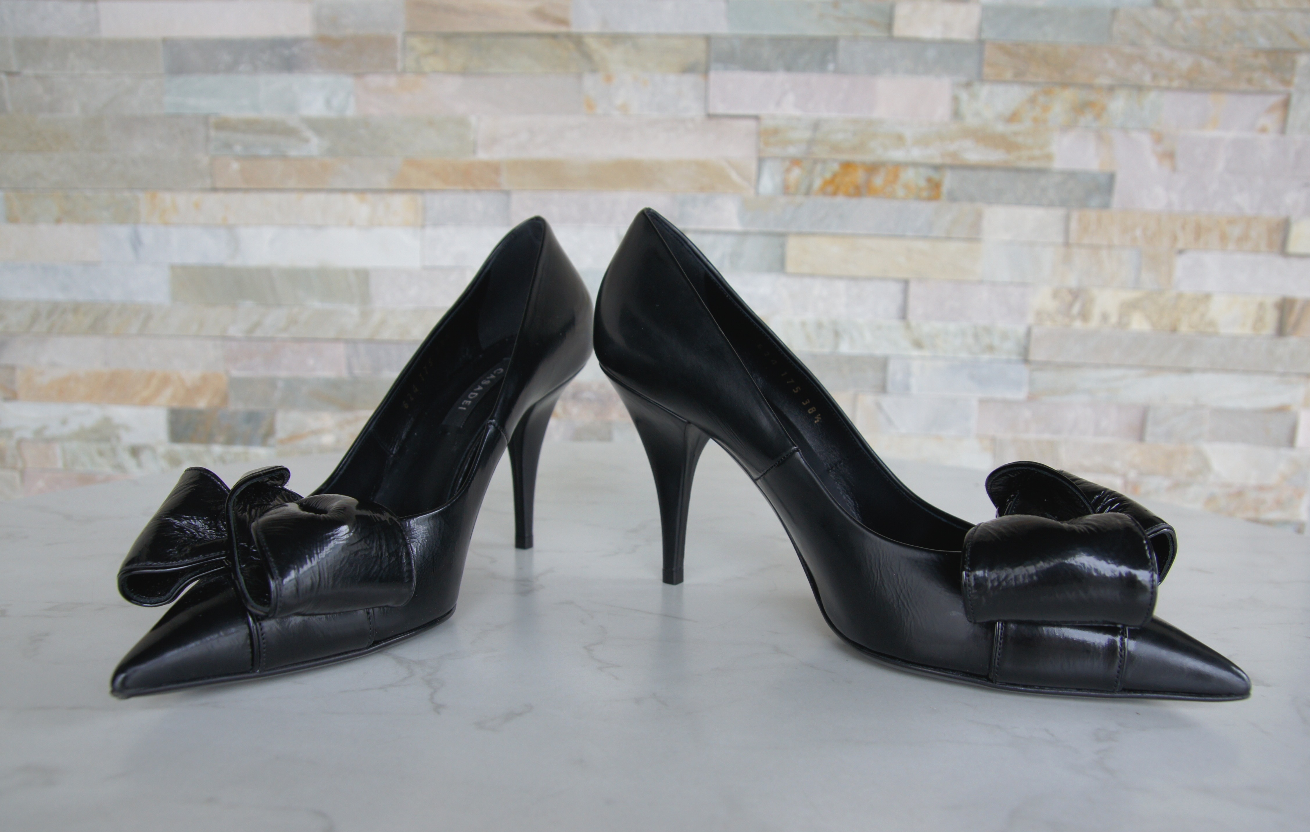 Casadei pumps vintage patent black