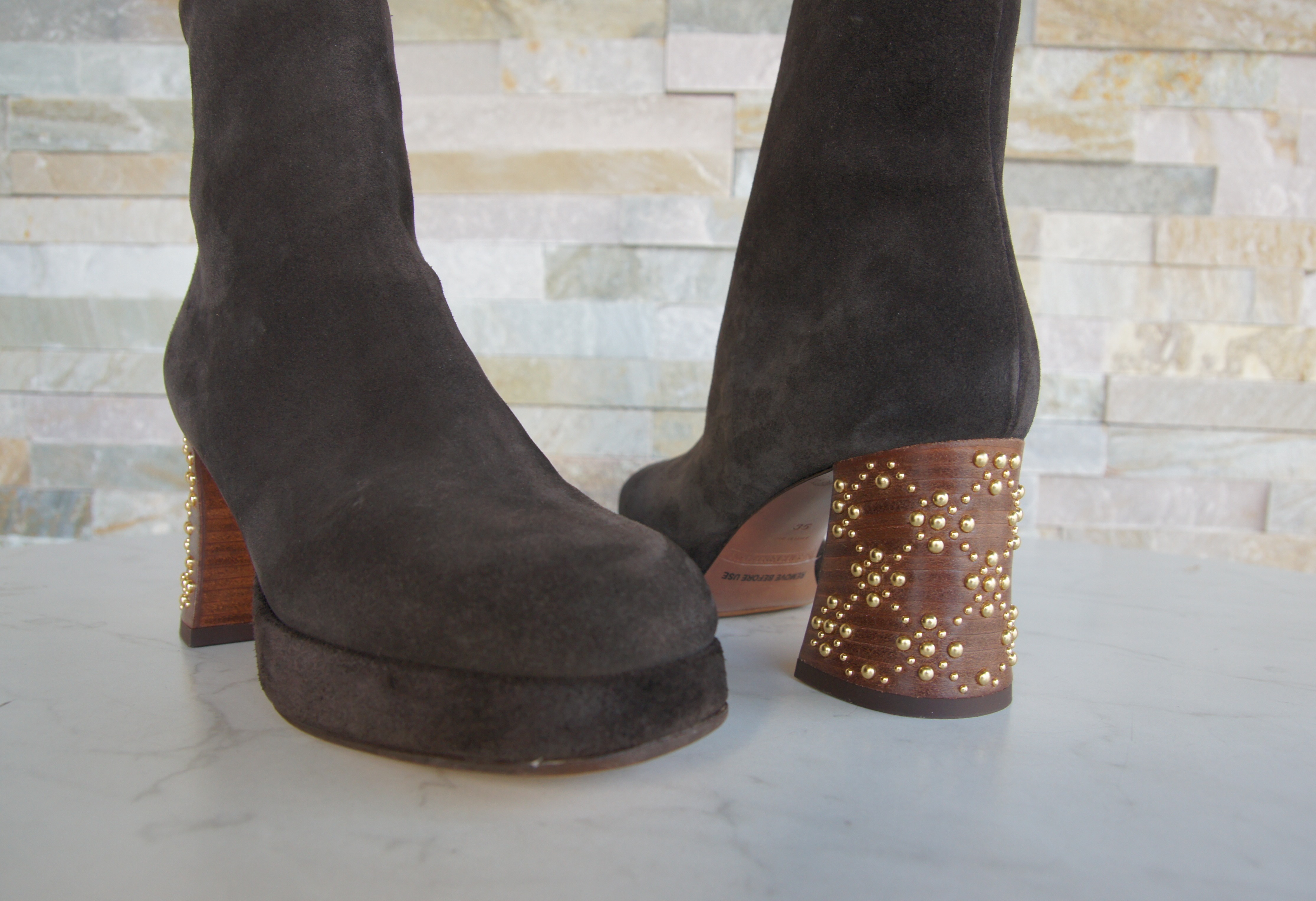 L'AUTRE CHOSE Plateau Stiefeletten braun
