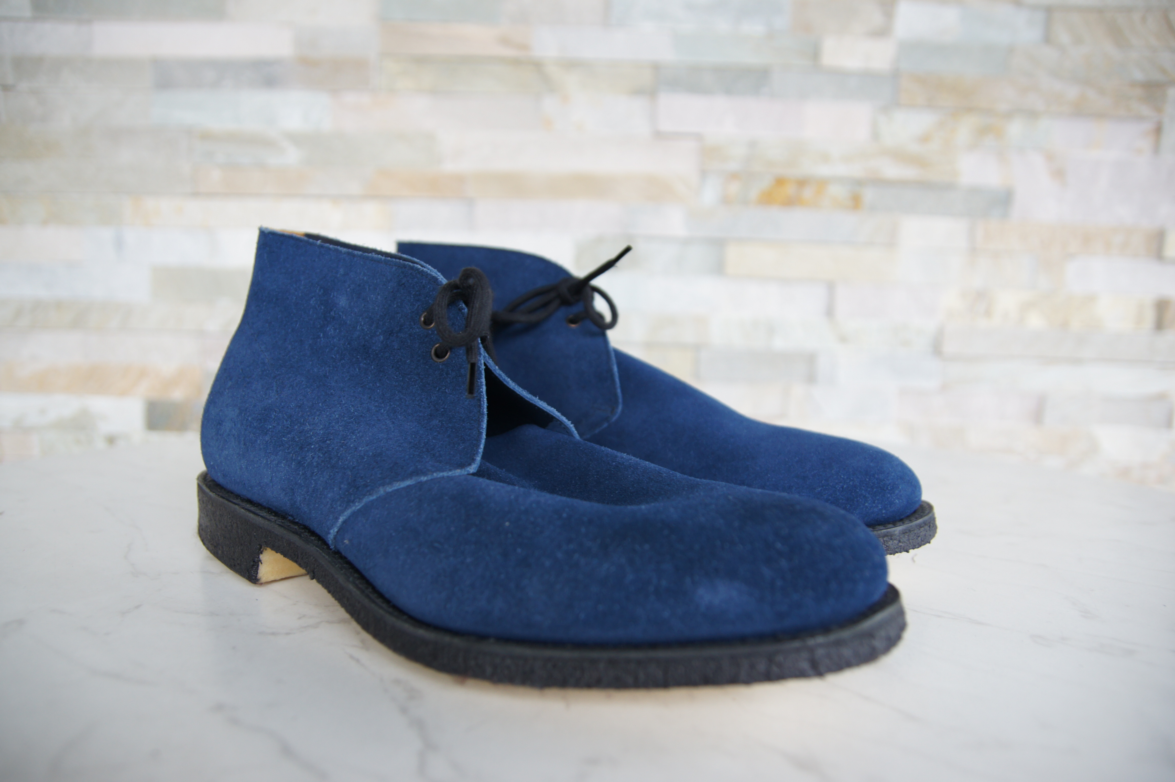 Church's booties lace-up shoes castoro Sahara blue