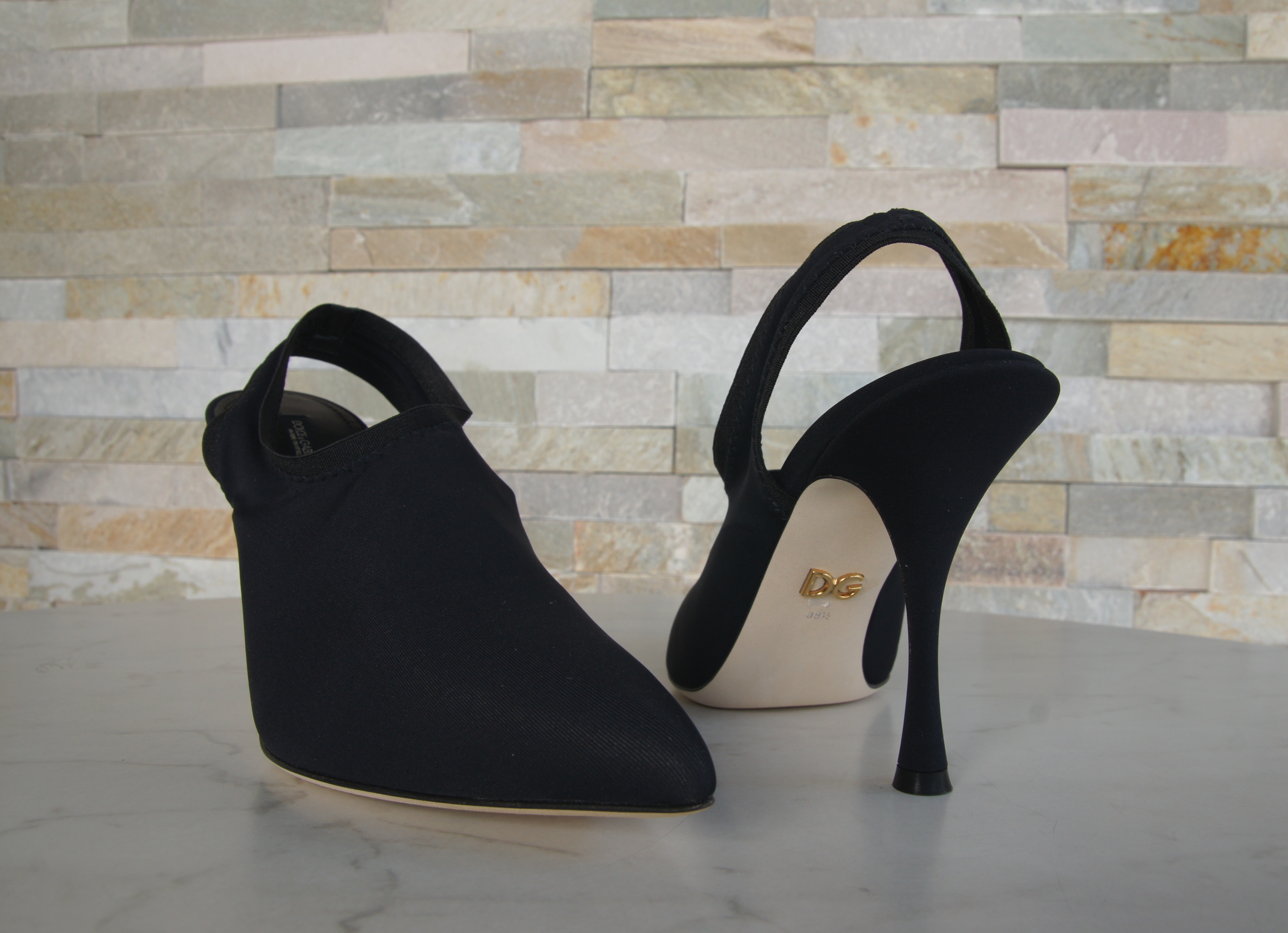 Dolce & Gabbana Slingpumps Slingbacks high heels jersey black