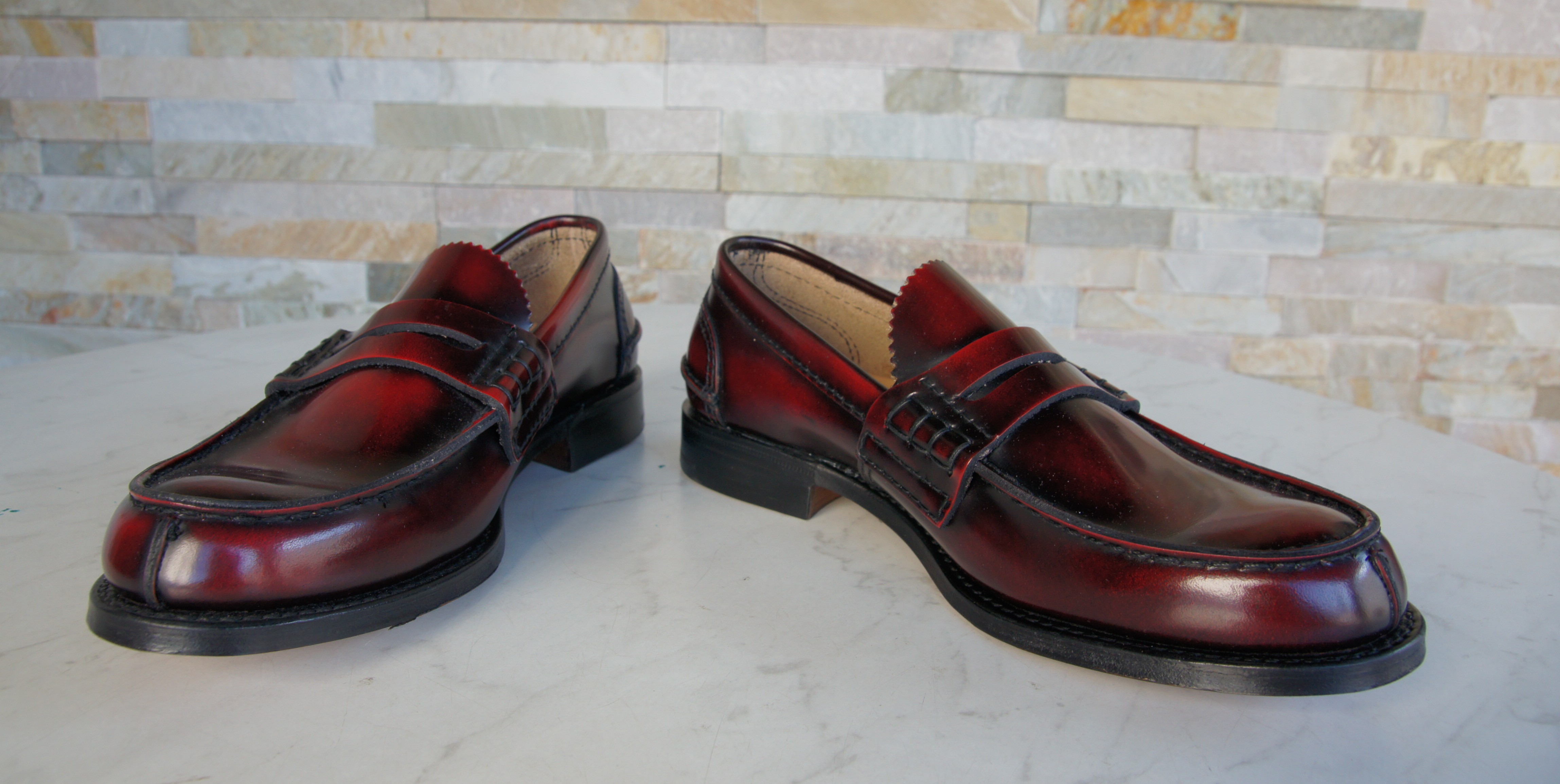 Church's loafers slipper business shoes Tunbridge burgundy