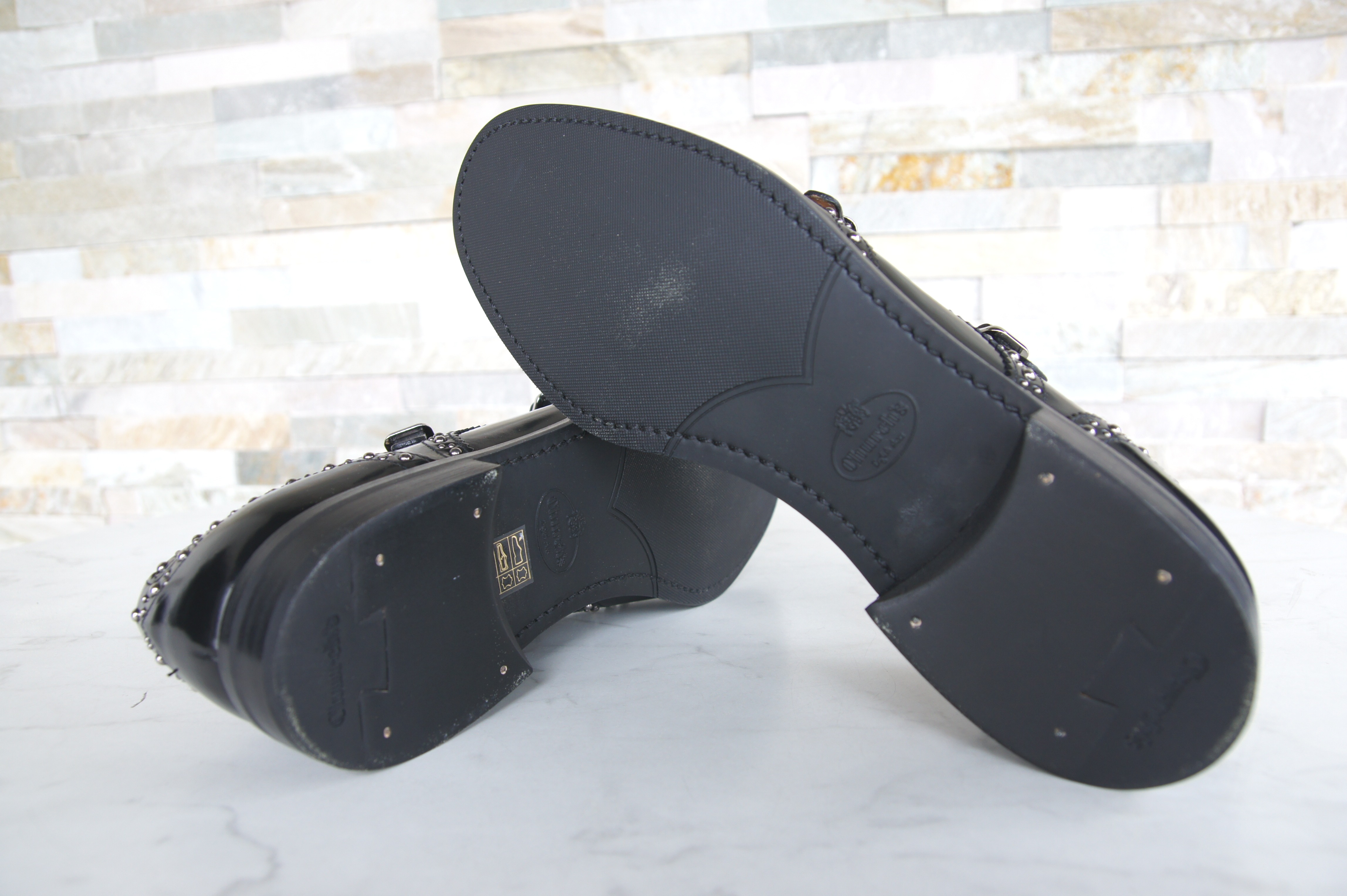 Church's Halbschuhe Slipper LANA Nieten schwarz 
