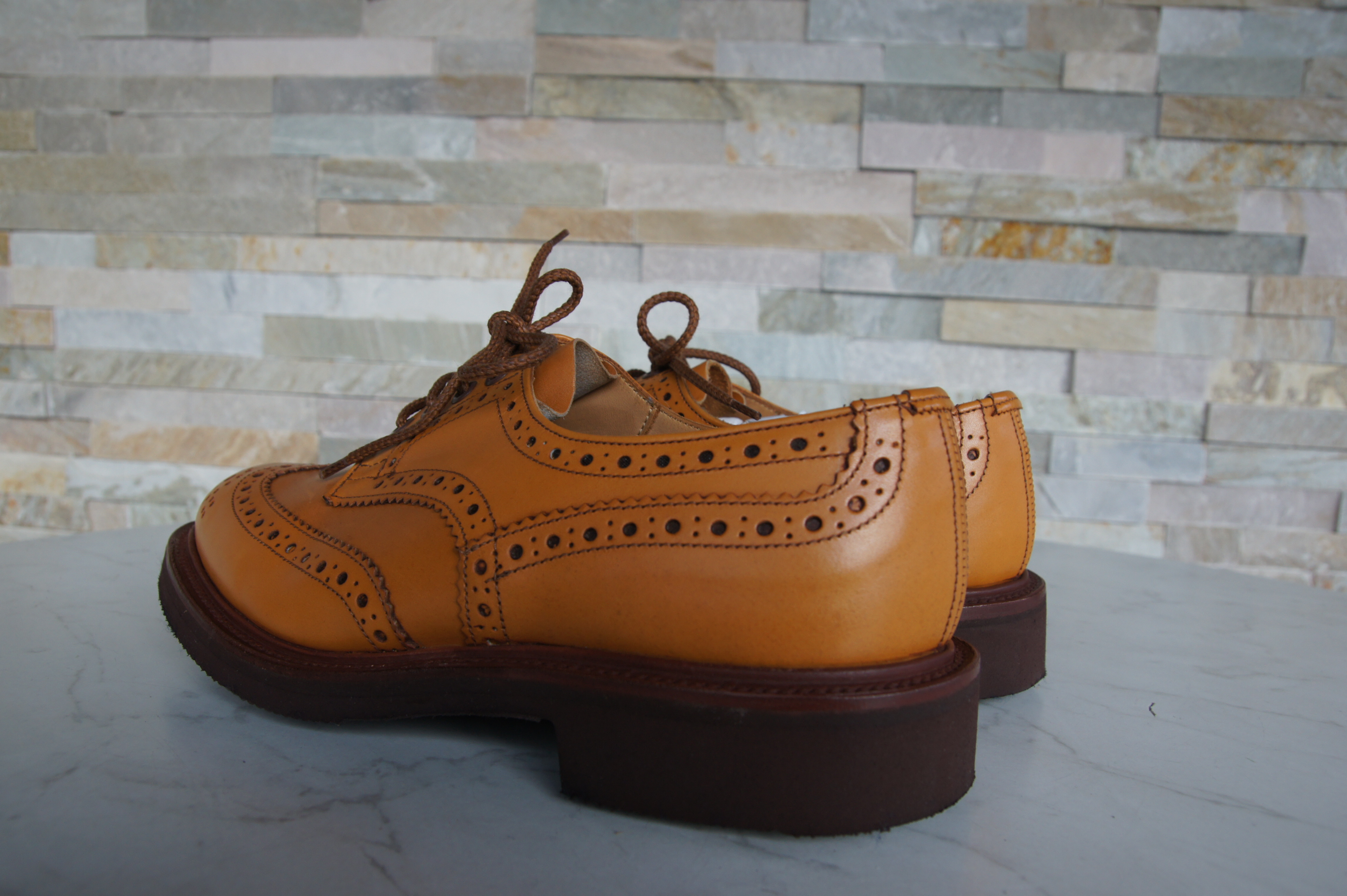 Tricker's Schnürschuhe Halbschuhe Budapester Bourton acorn