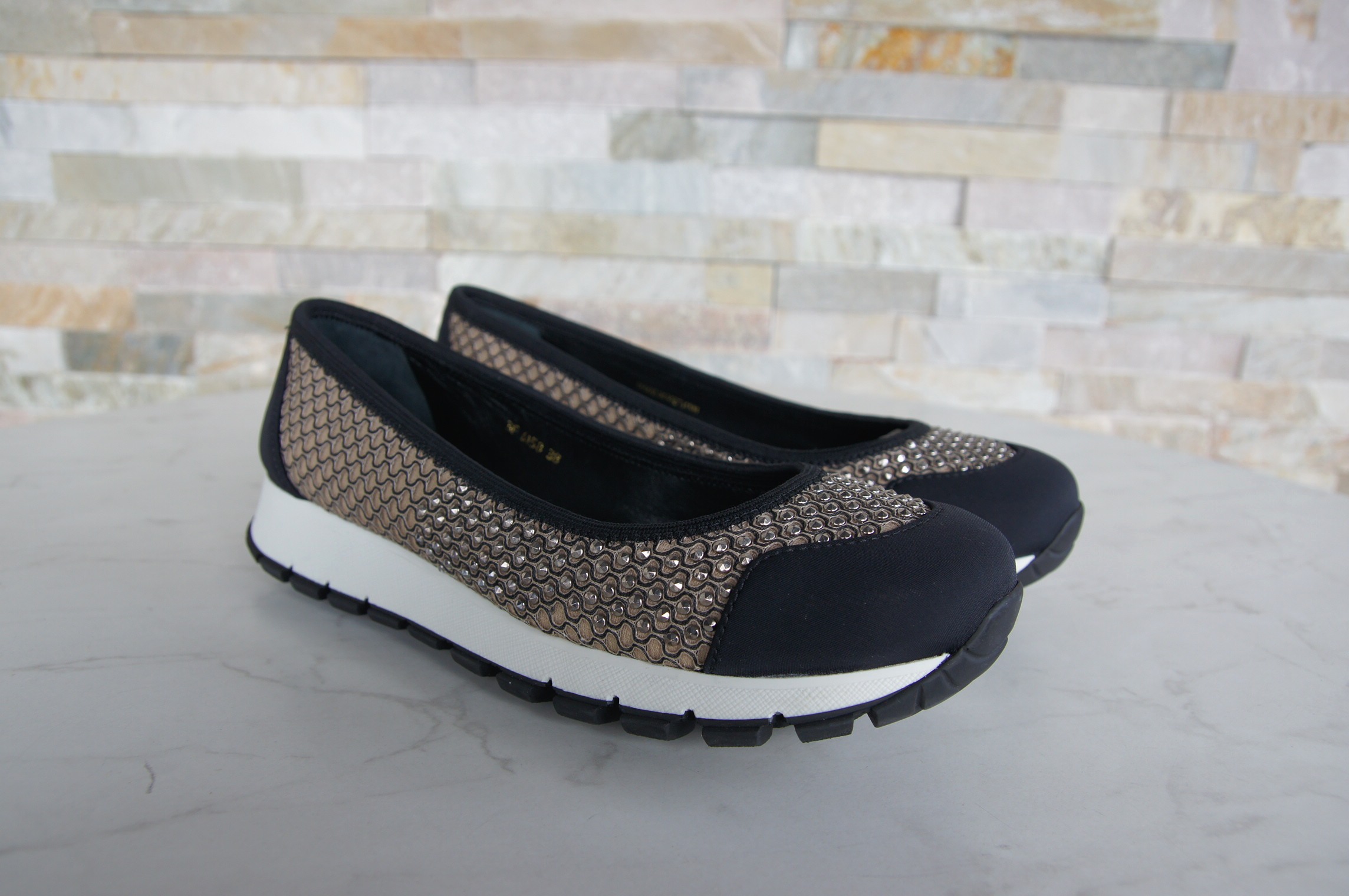 Prada ballerinas loafers slippers beige