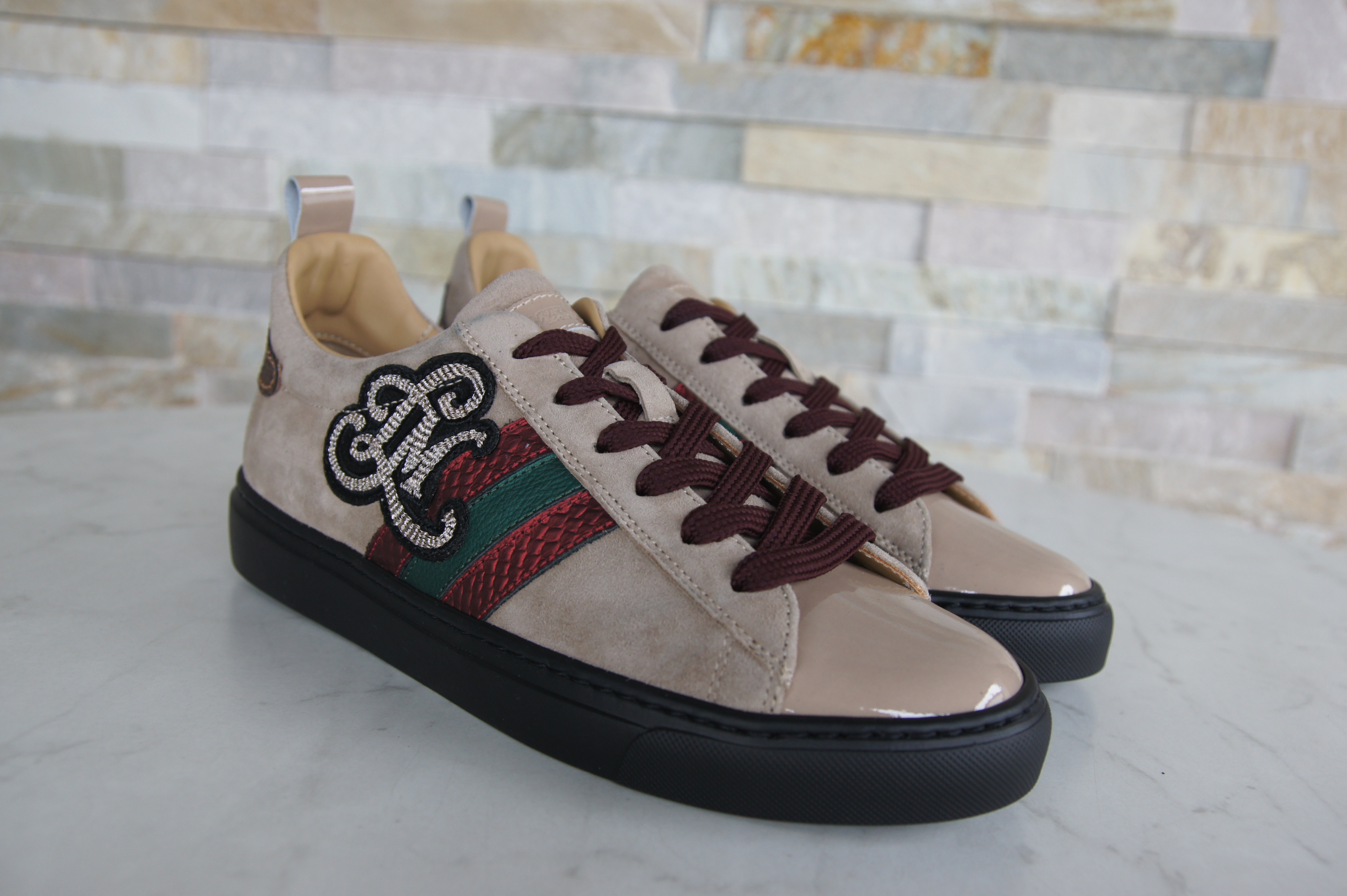 La Martina sneakers lace-up shoes beige