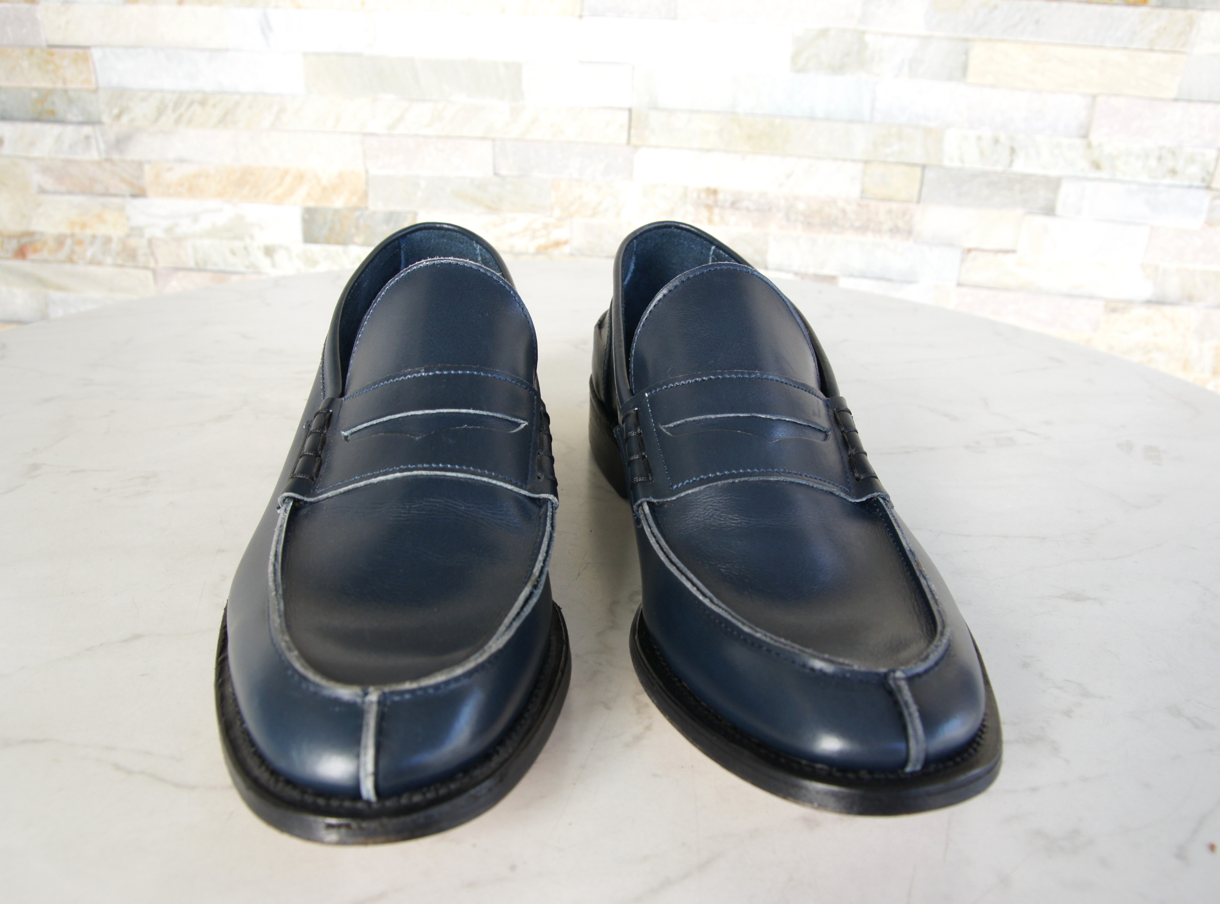 Tricker's lace-up shoes low shoes Jake navy blue