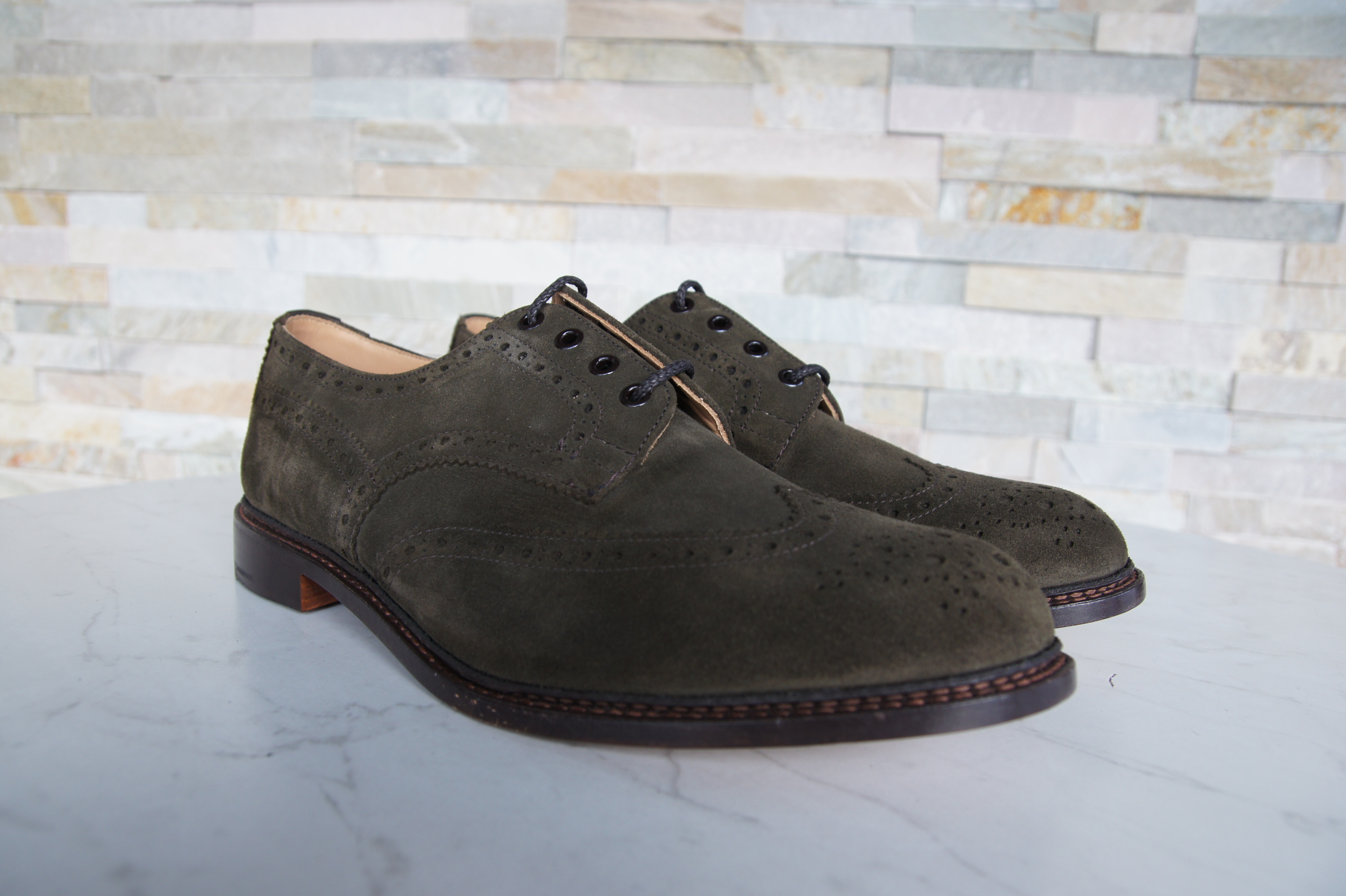 Tricker's Schnürschuhe Halbschuhe Budapester Bourton earth Erde