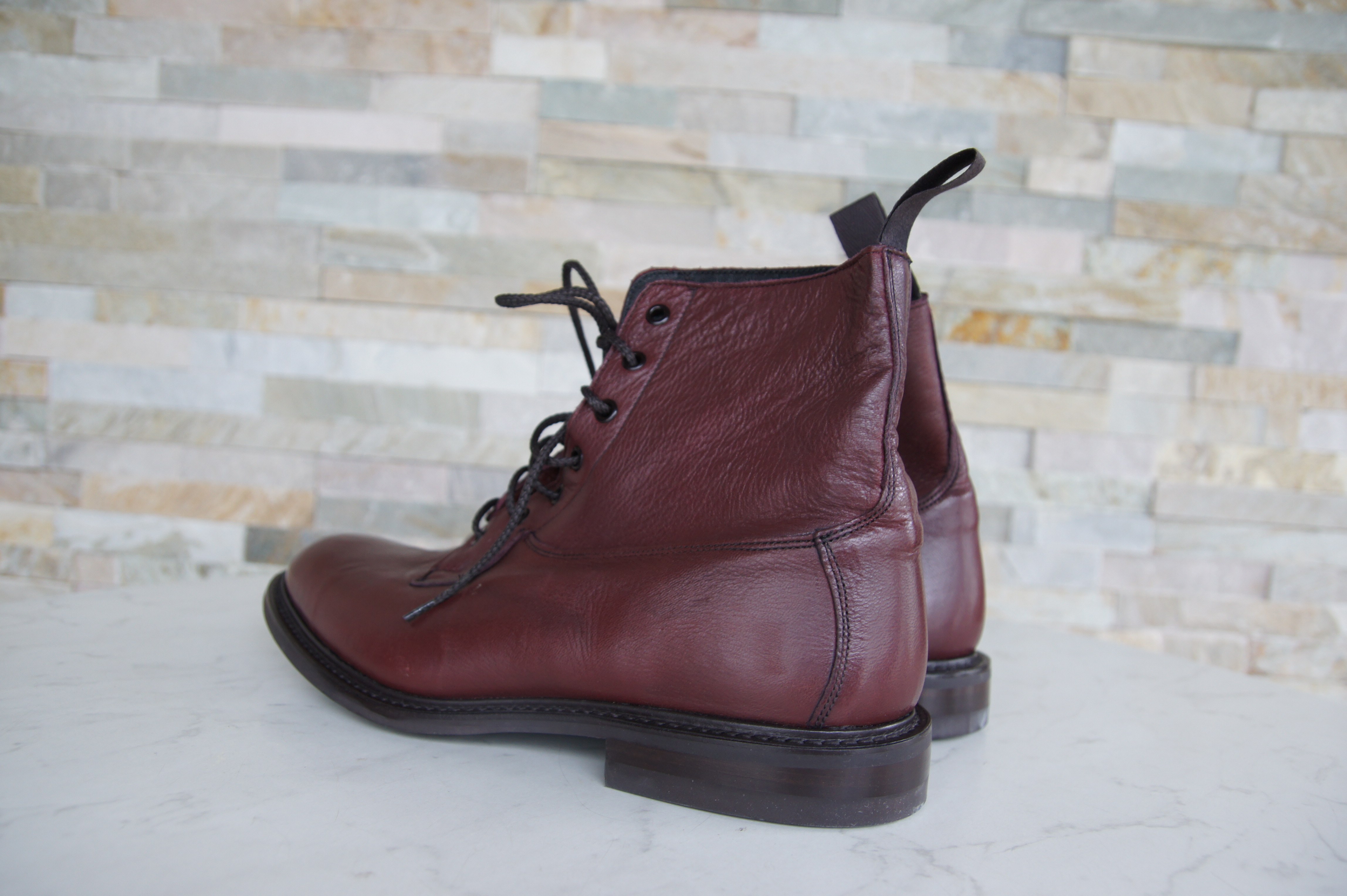 Tricker's ankle boots lace-up shoes deer burgundy