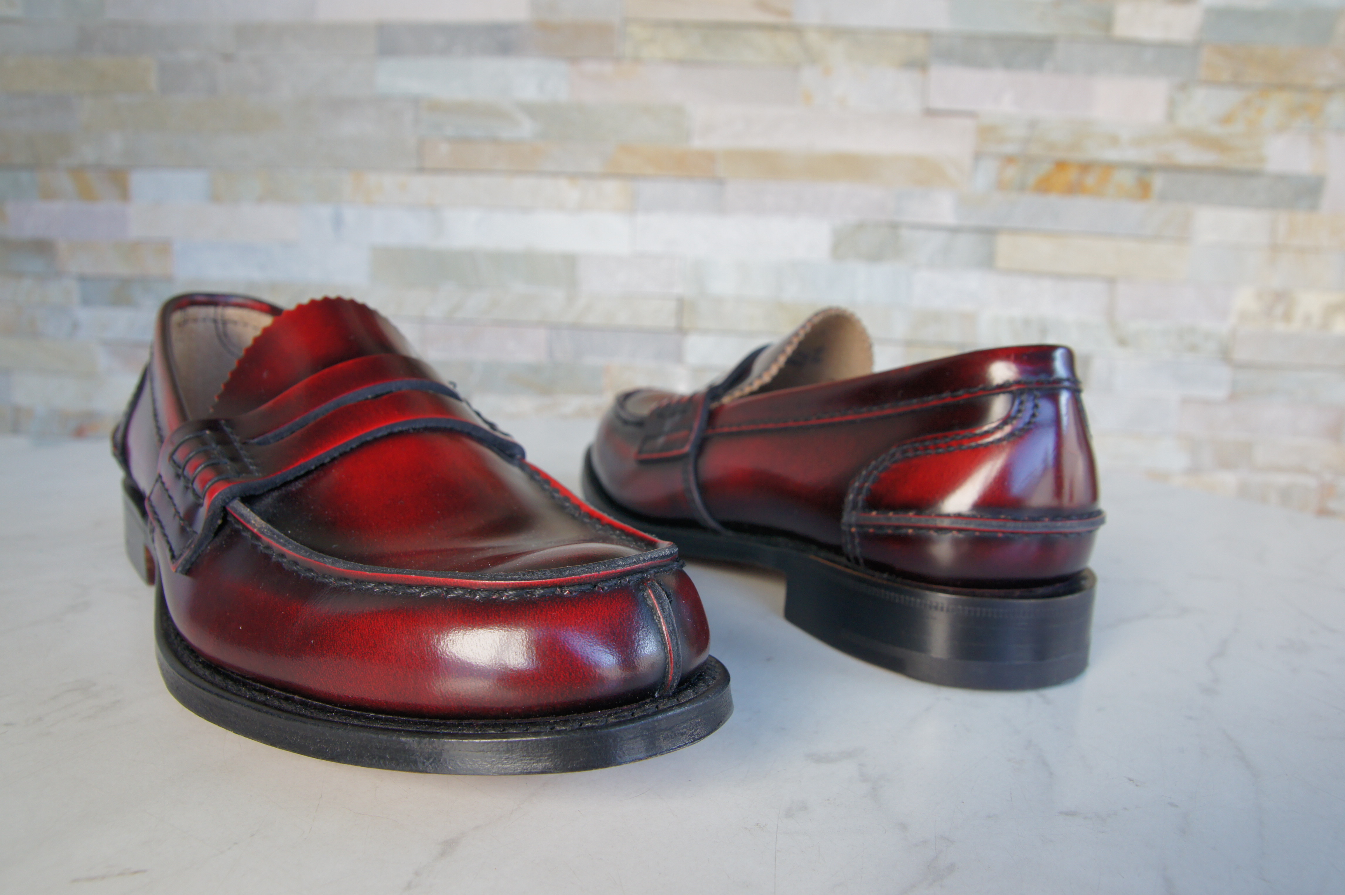 Church's loafers slipper business shoes Tunbridge burgundy