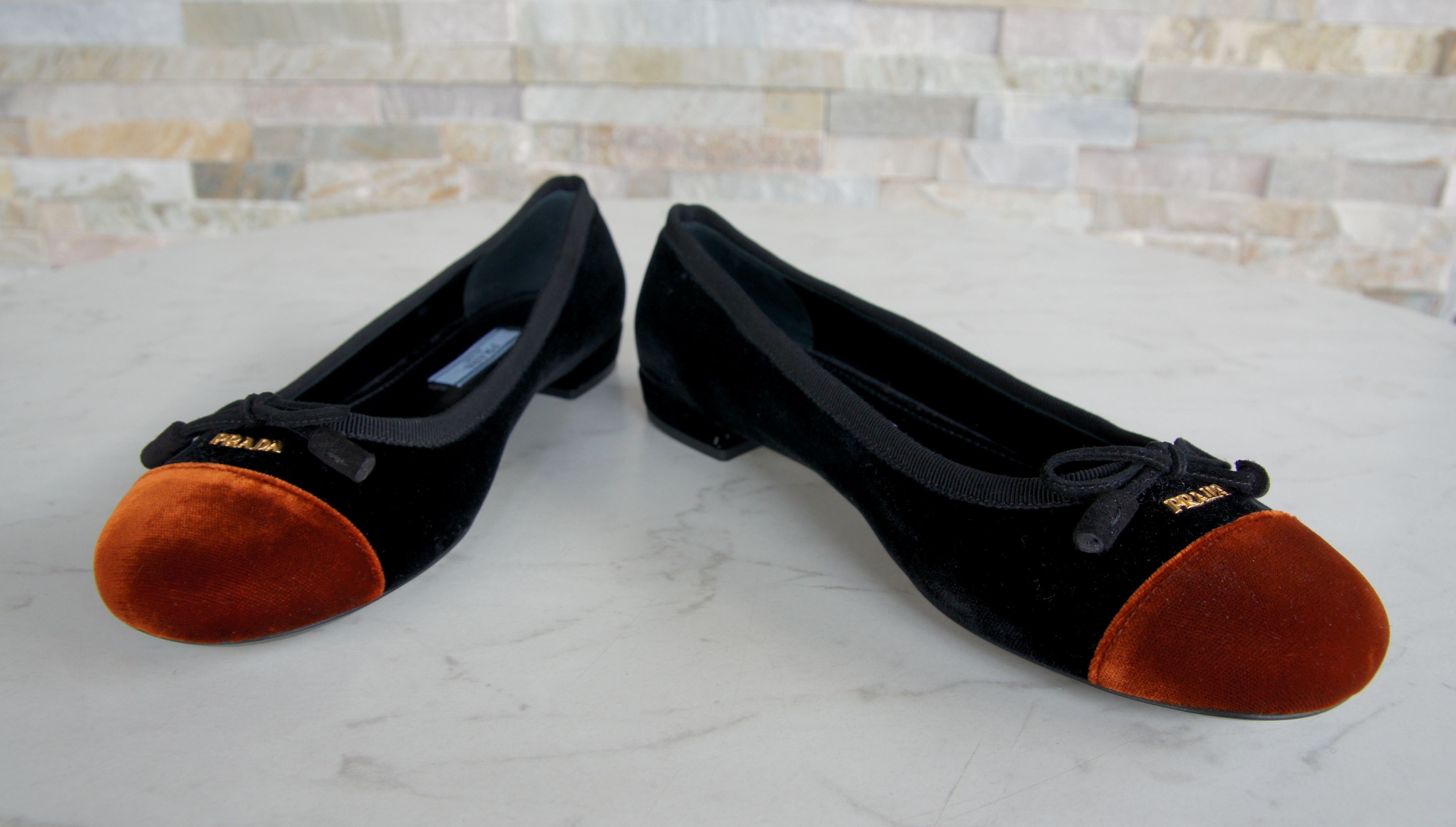 Prada Ballerinas  Slipper Samt  tabak