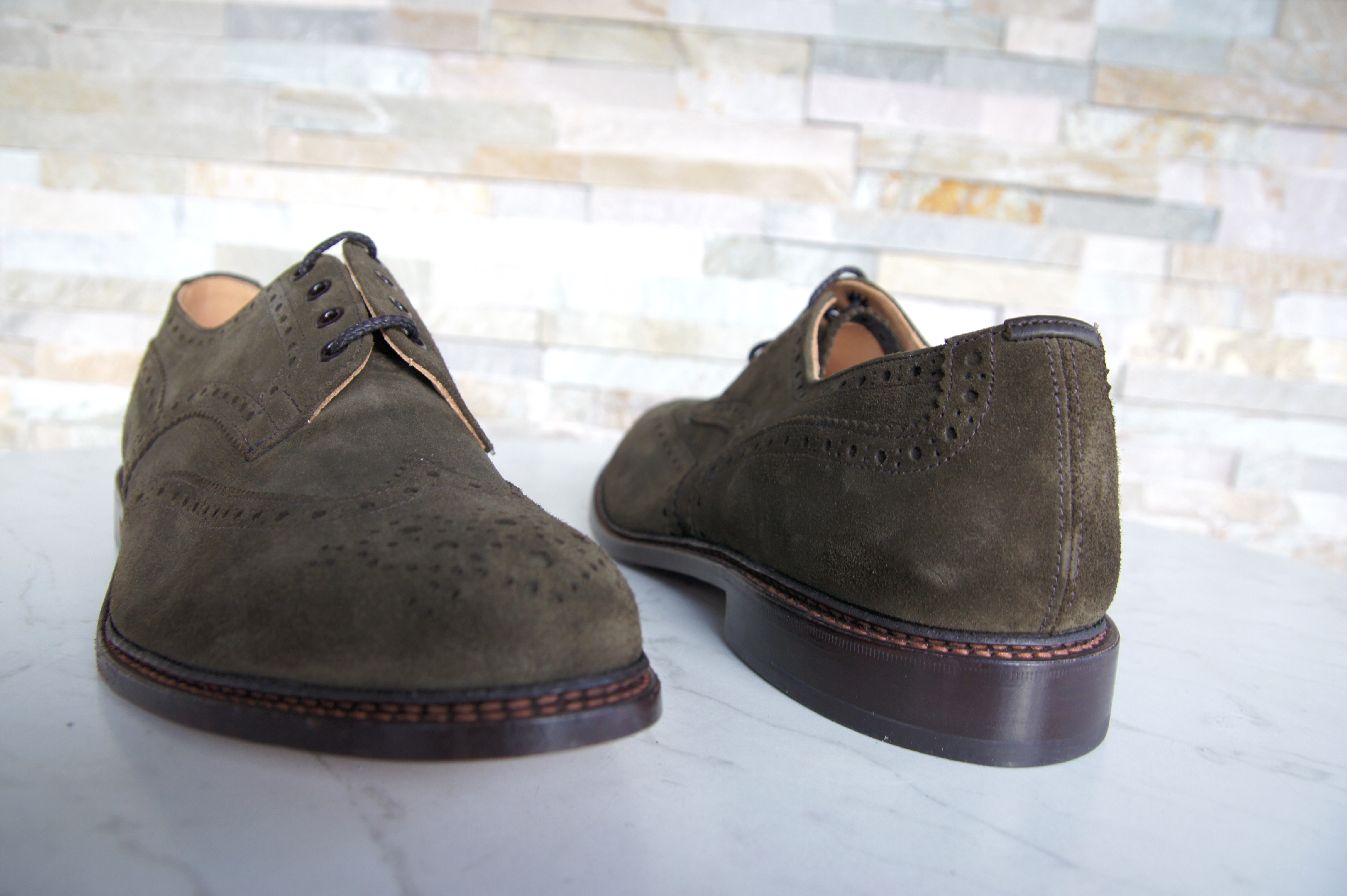 Tricker's Schnürschuhe Halbschuhe Budapester Bourton earth Erde