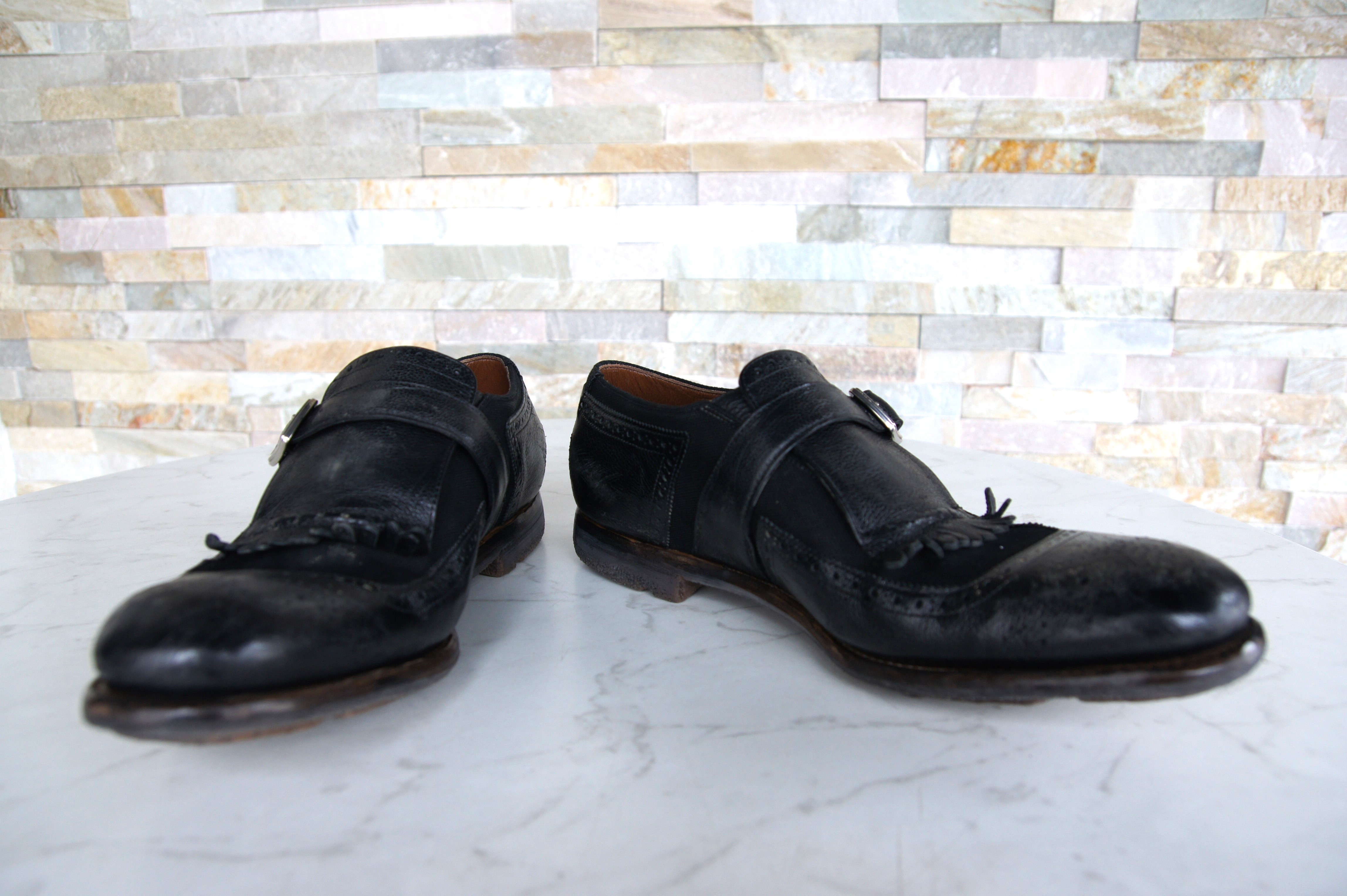Church's monk strap loafers slipper Shanghai vintage black  