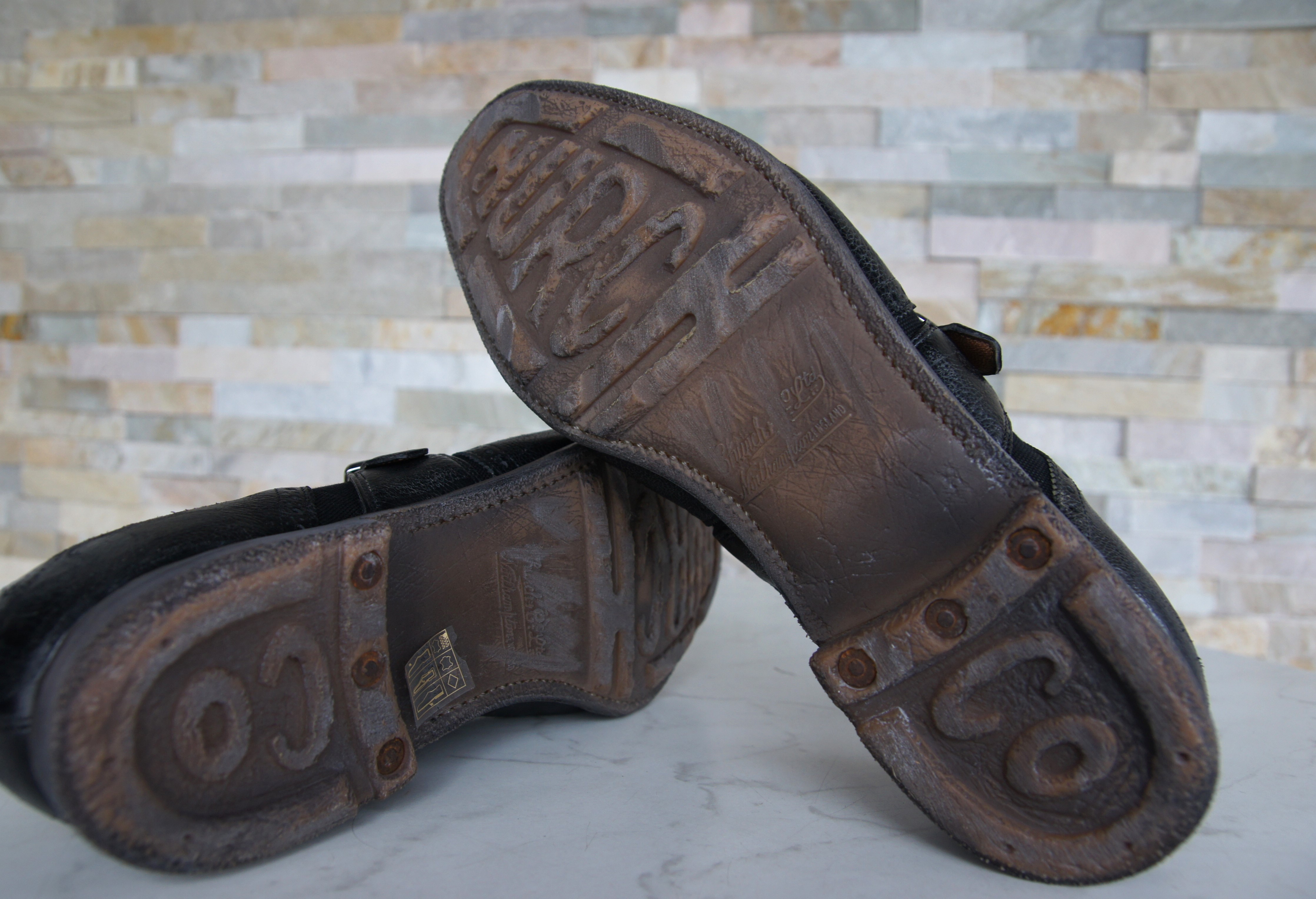 Church's monk strap loafers slipper Shanghai vintage black  