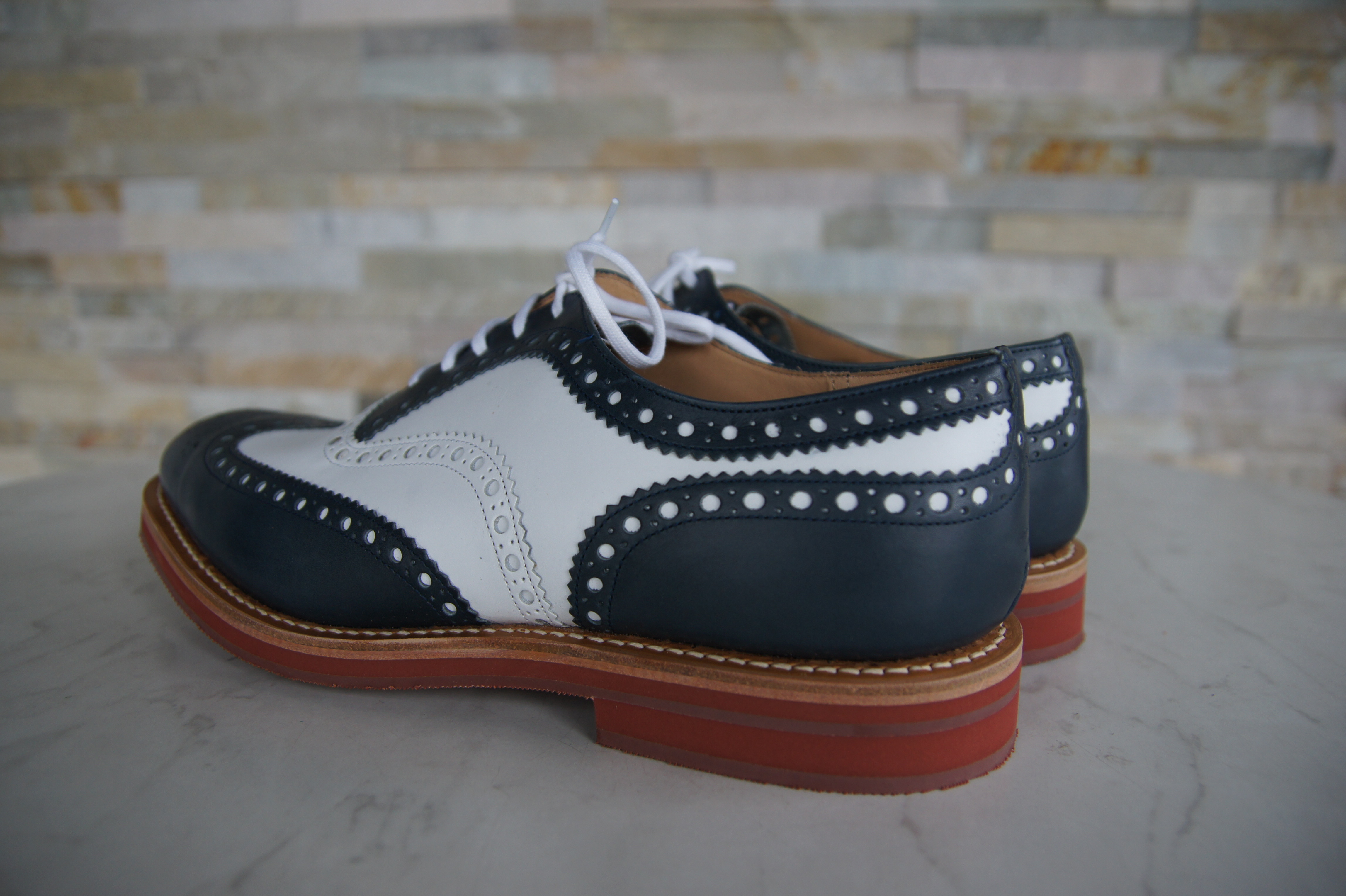 Church's Schnürschuhe Halbschuhe Downton 2 blau weiss