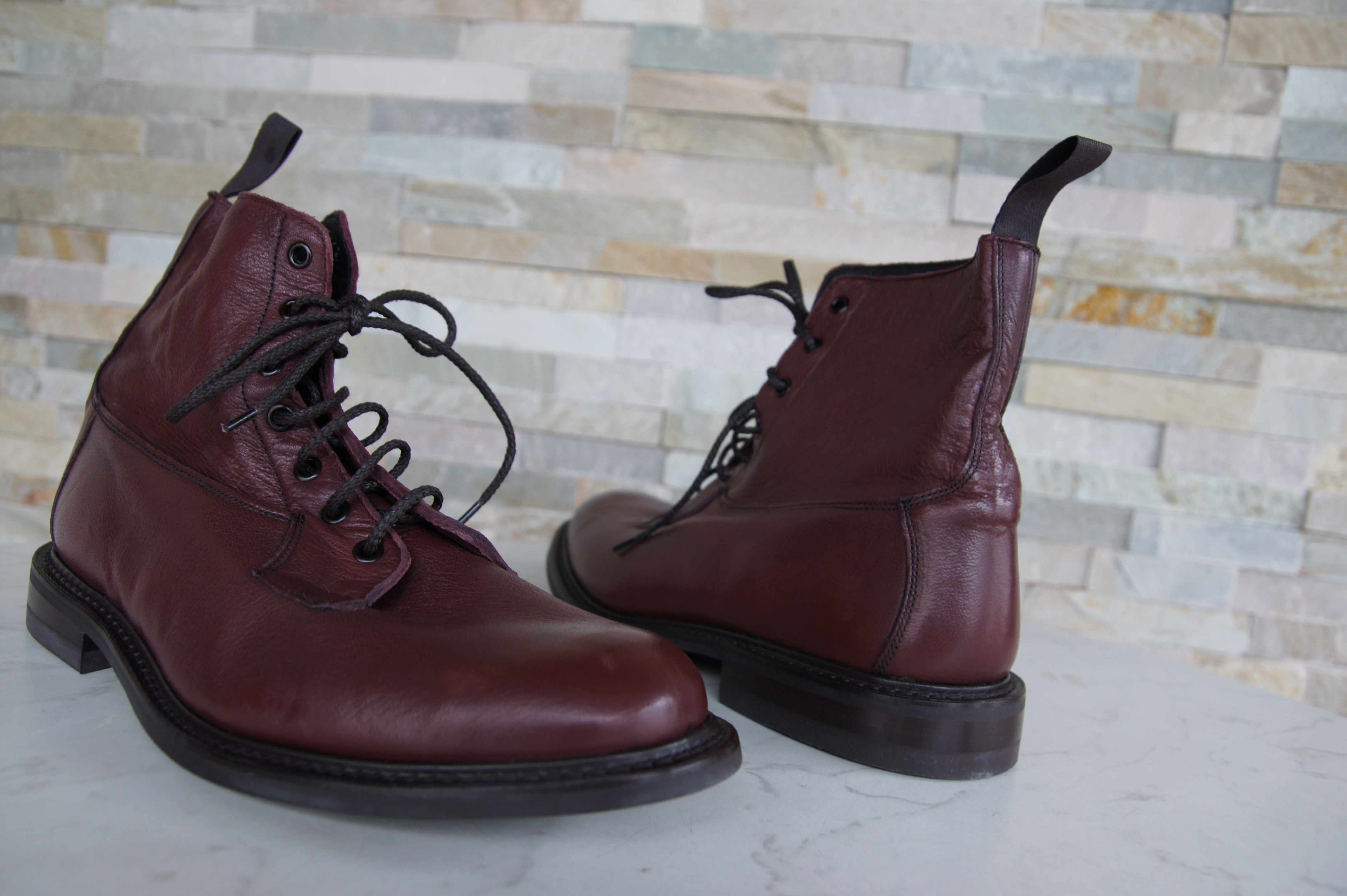 Tricker's ankle boots lace-up shoes deer burgundy