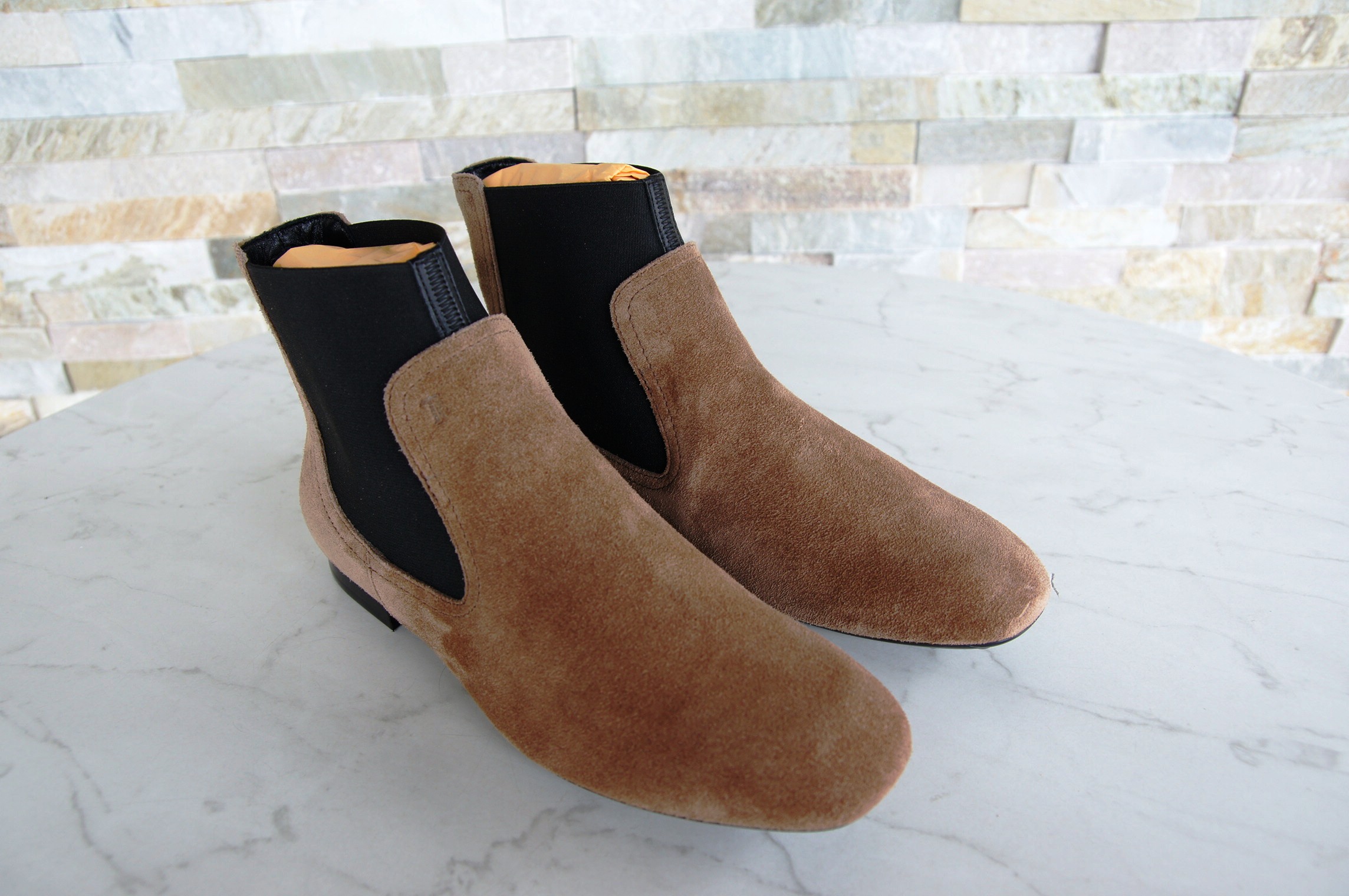 Tod's ankle boots chelsea booties marone black