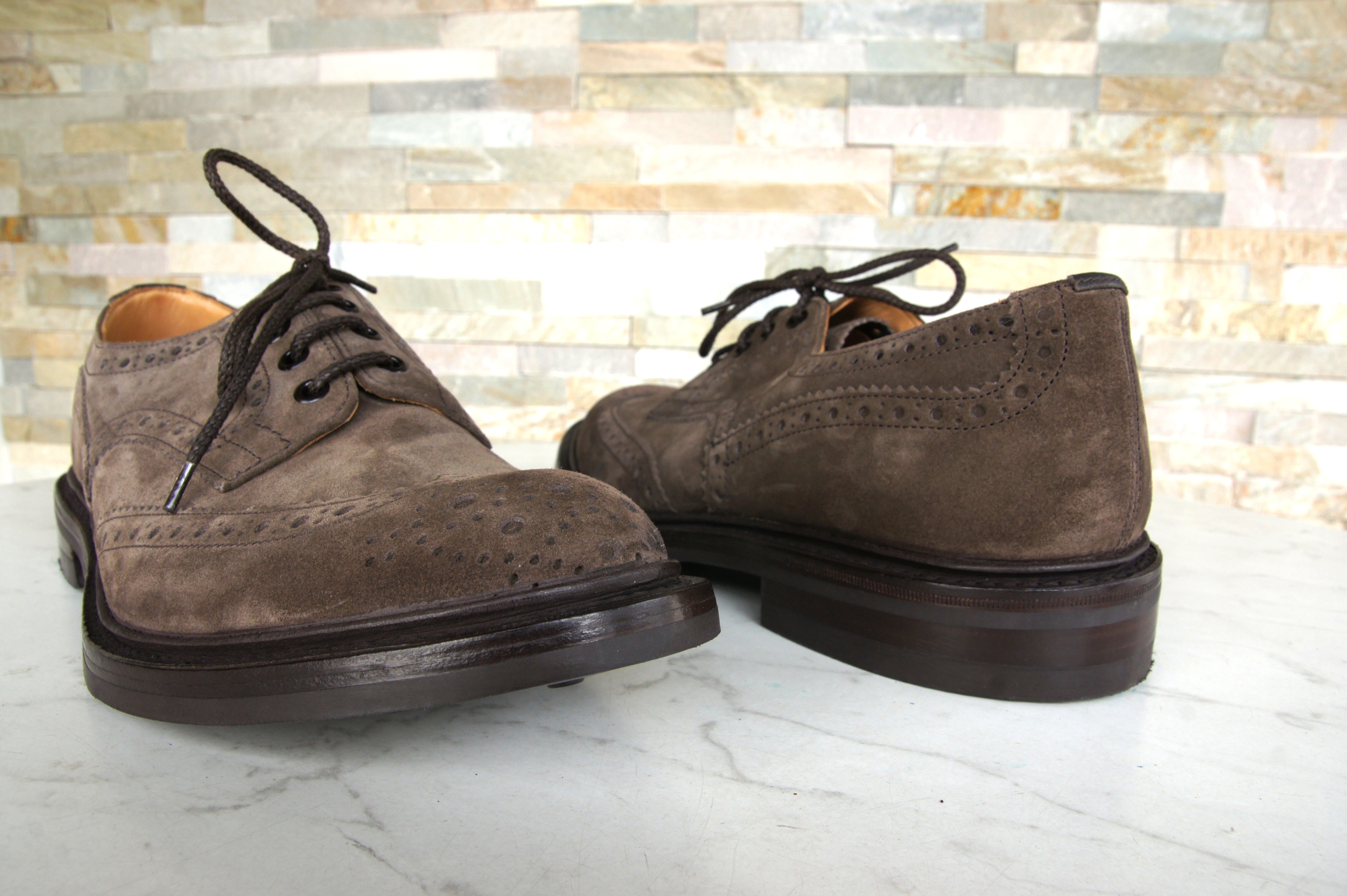 Tricker's Schnürschuhe Halbschuhe Budapester Bourton braun
