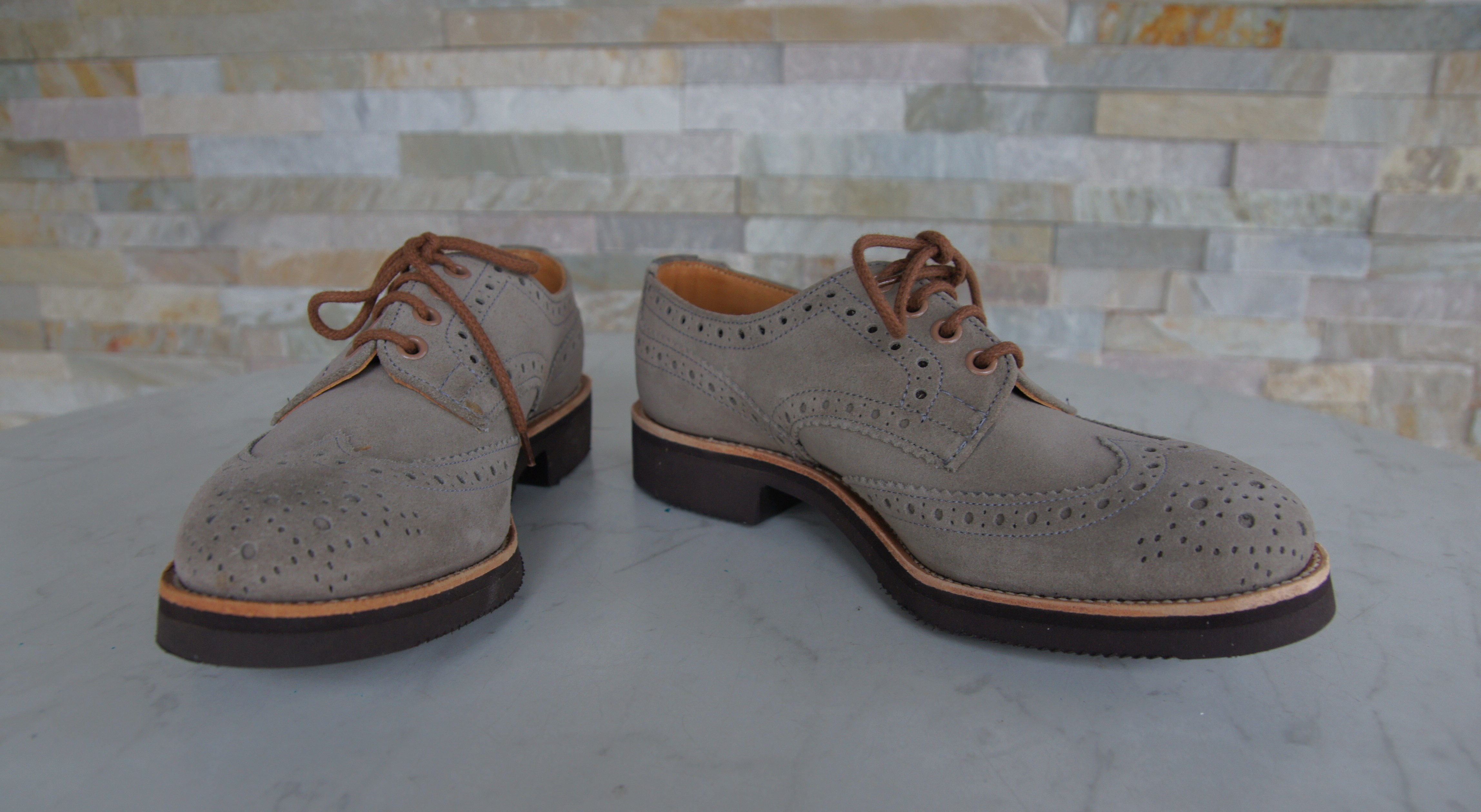 Tricker's Schnürschuhe Halbschuhe Budapester Bourton schlamm