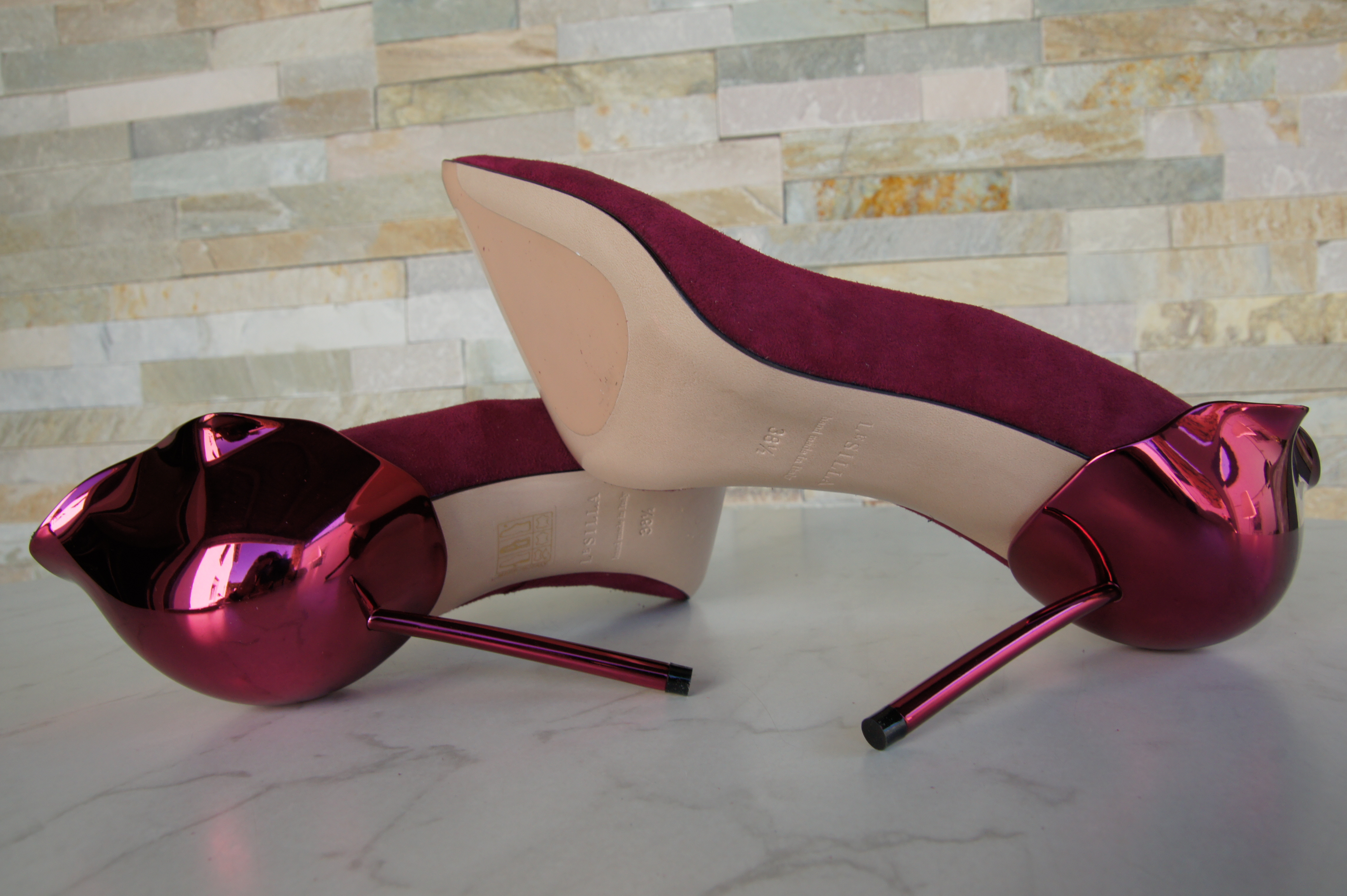 Le Silla Pumps High Heels Wildleder violett