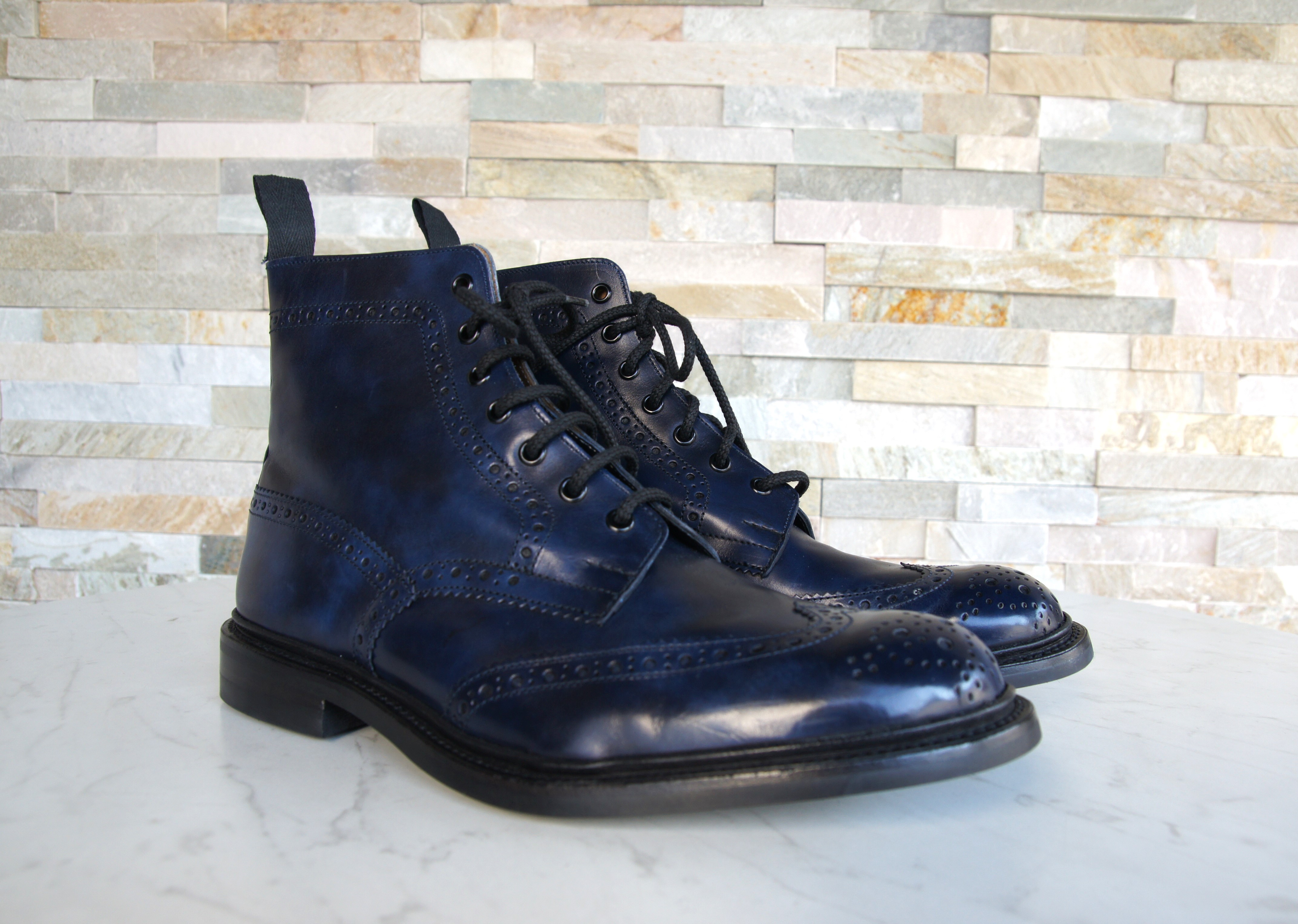 Tricker's ankle boots lace-up shoes  Stow navy