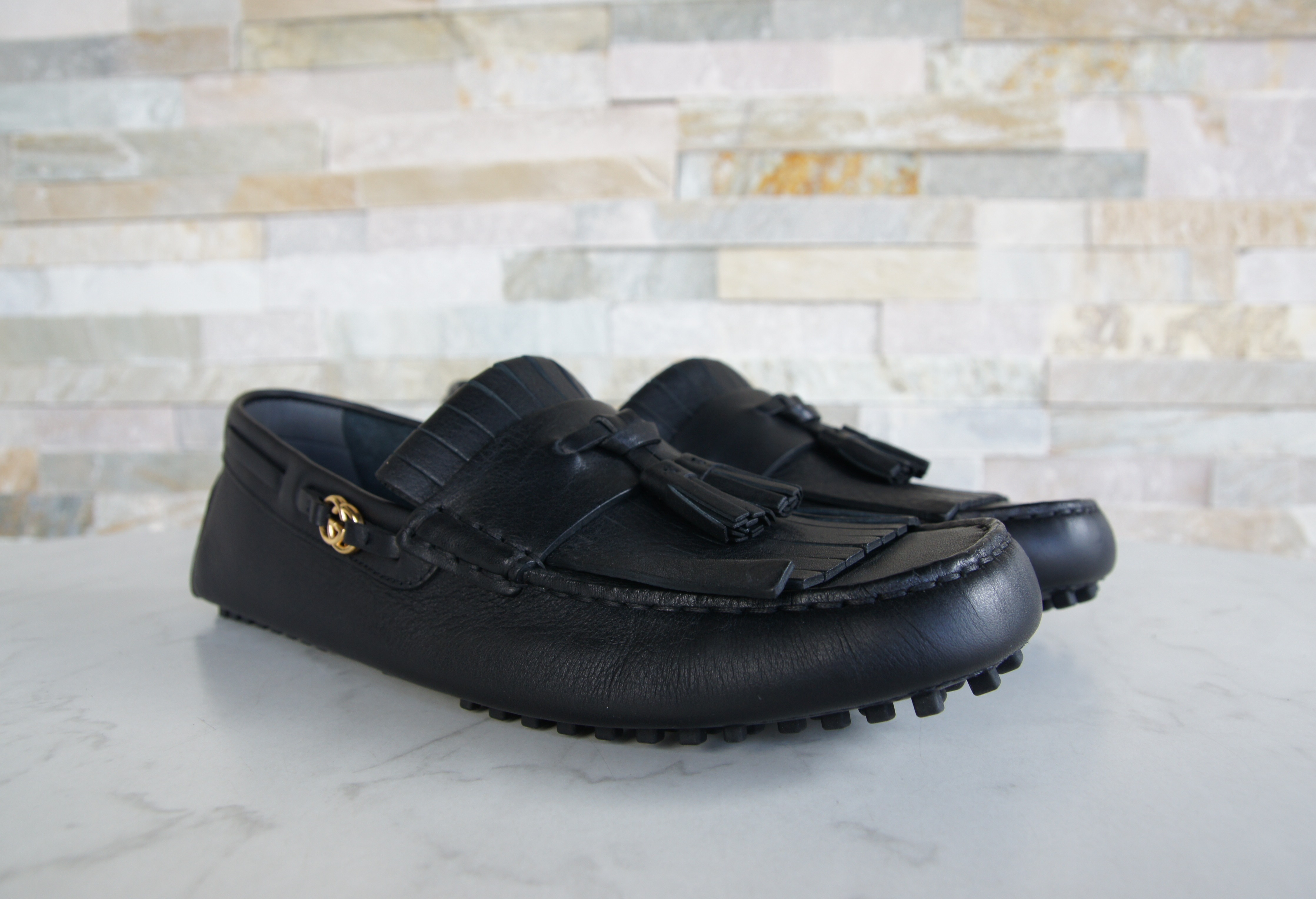 Gucci mocassins slippers black