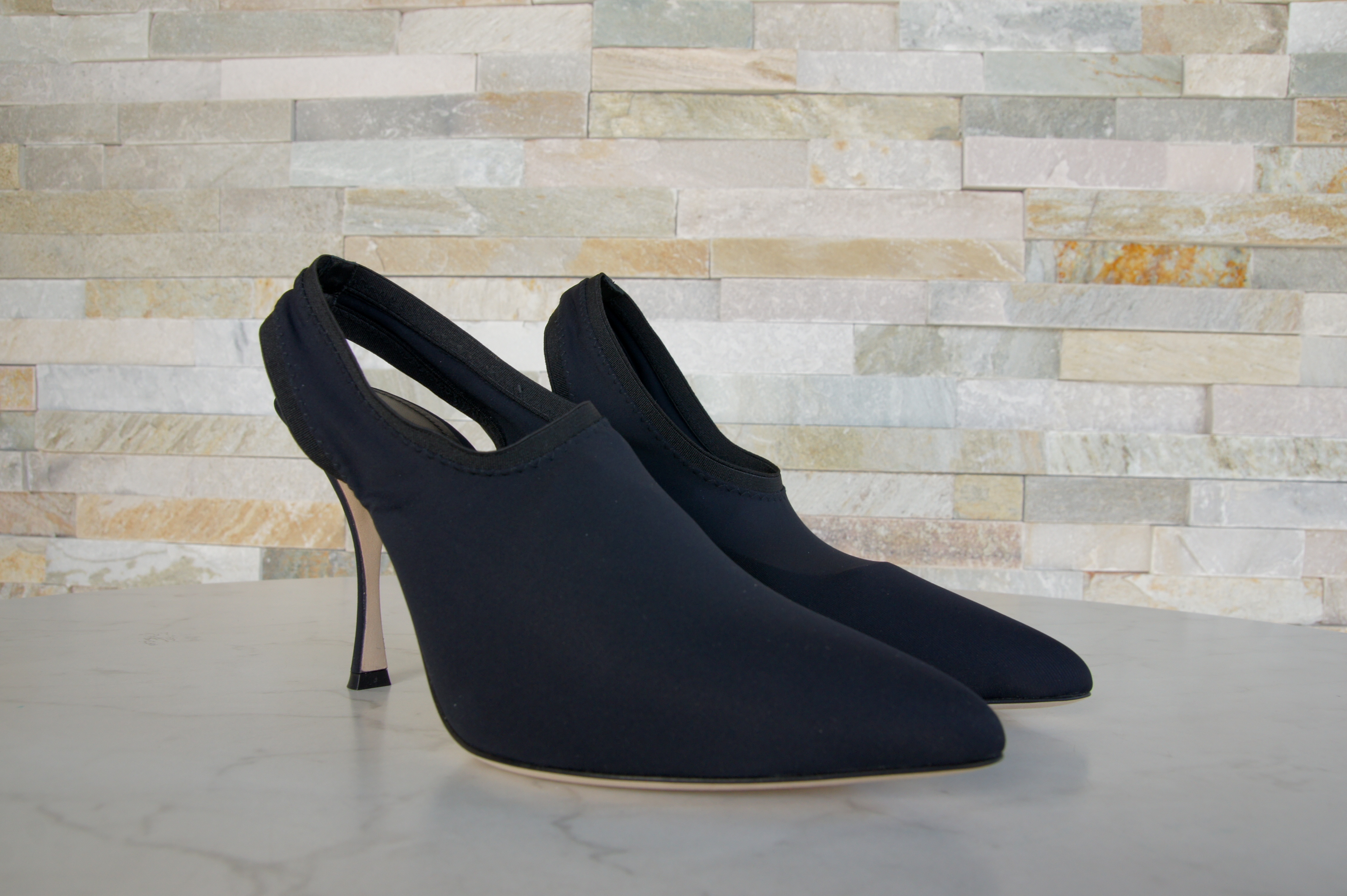 Dolce & Gabbana Slingpumps Slingbacks high heels jersey black
