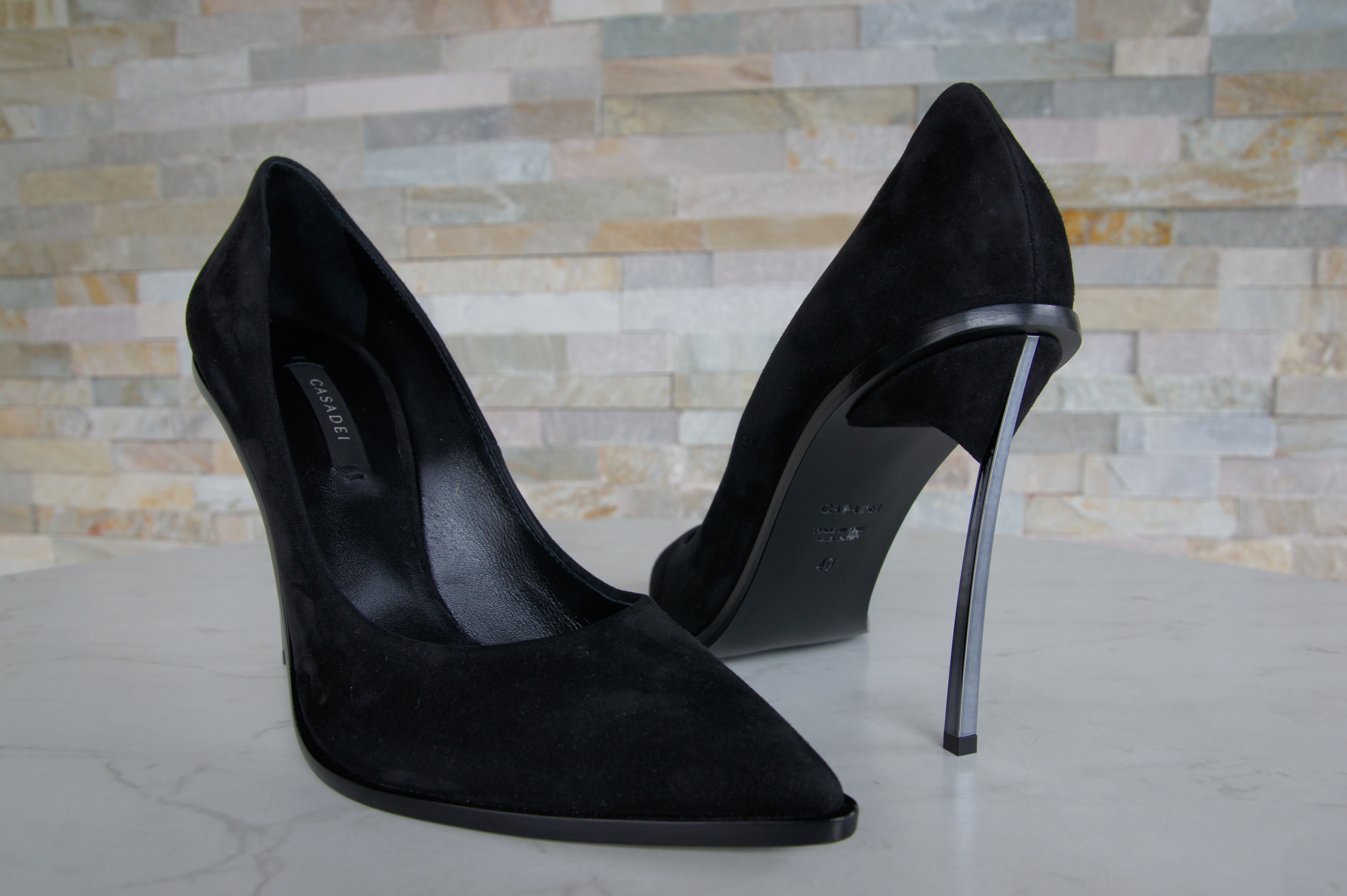 Casadei pumps high heels suede black