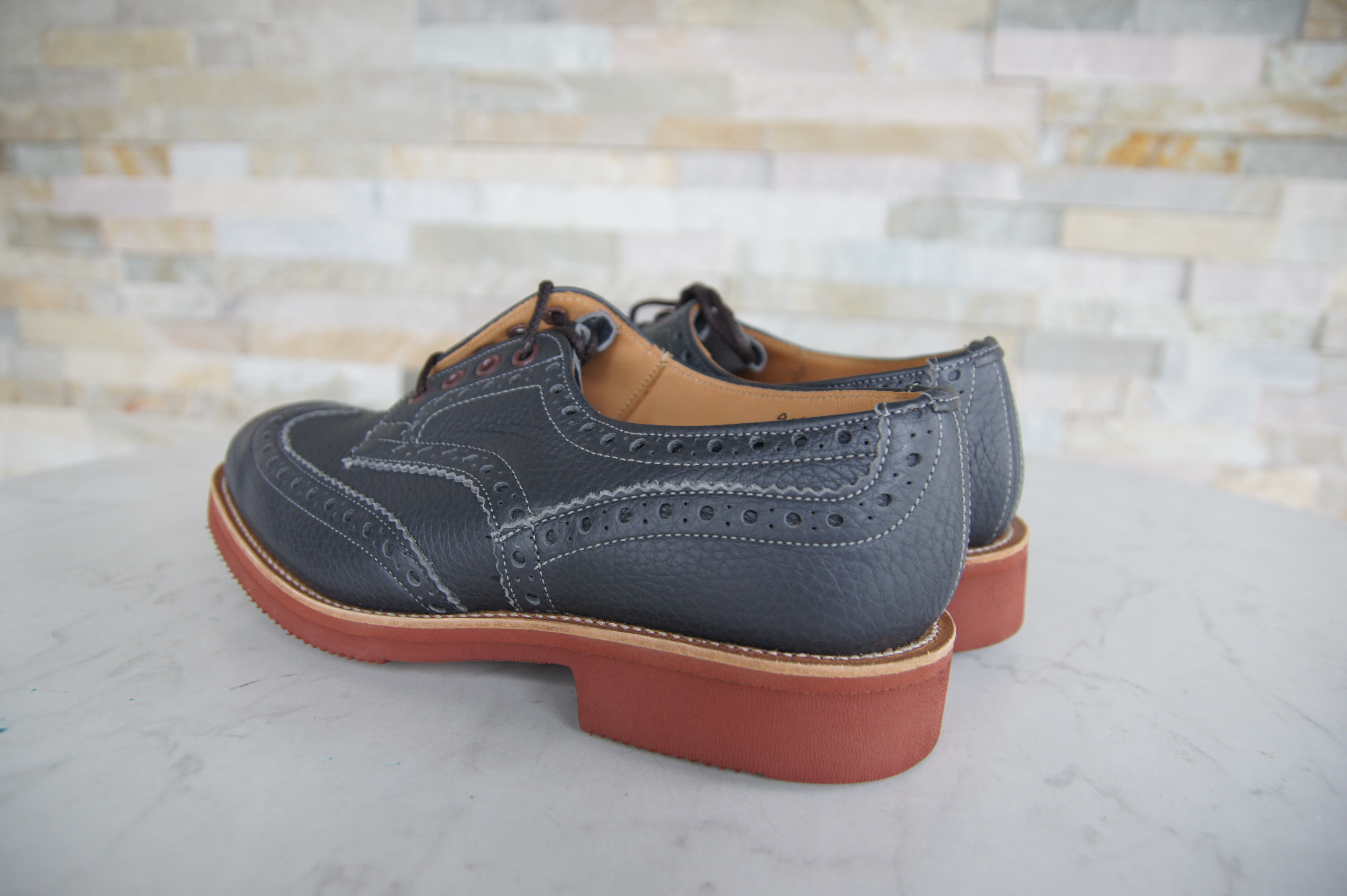 Tricker's Schnürschuhe Halbschuhe Budapester Bourton grau