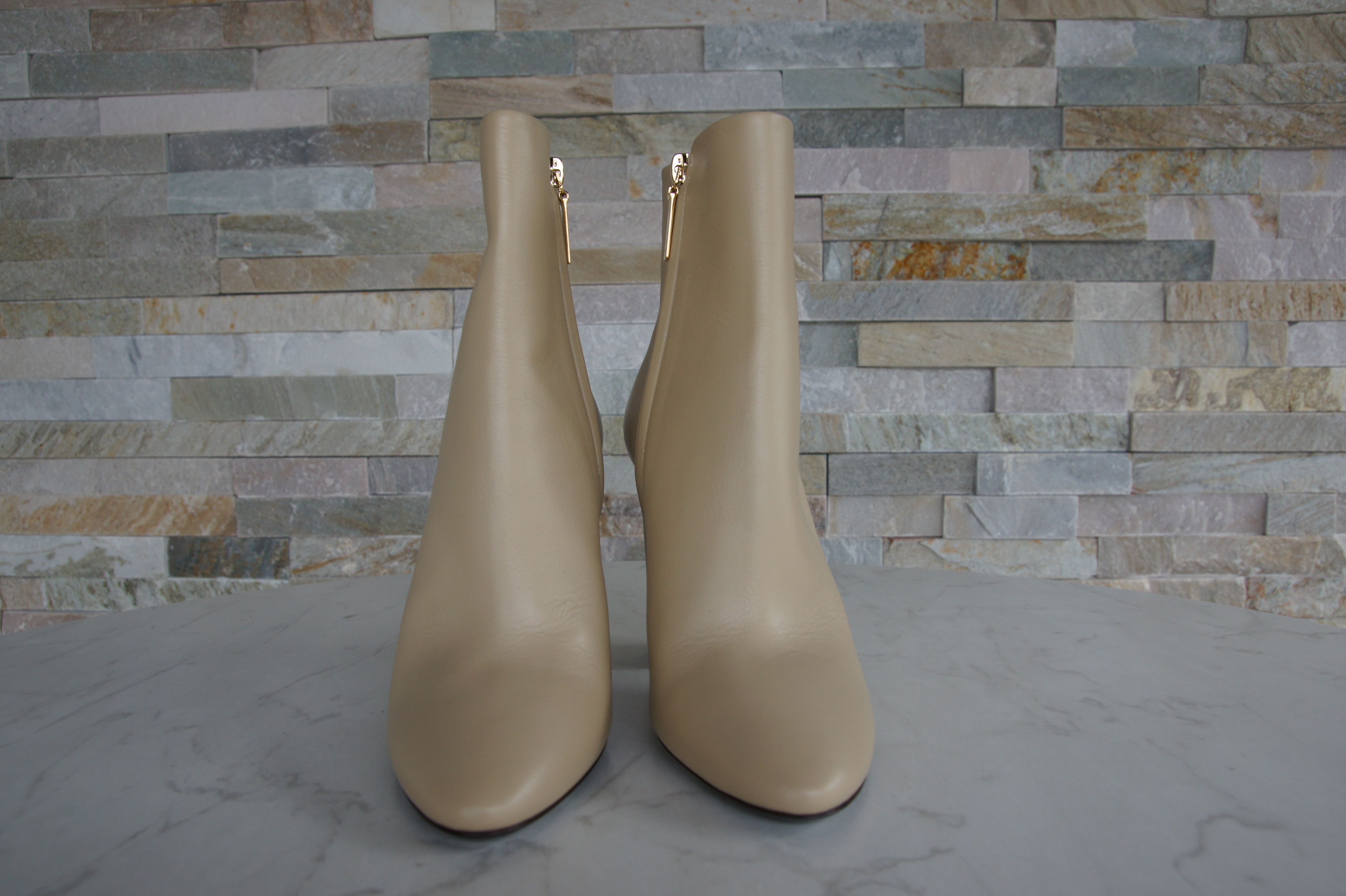 Saint Laurent Stiefeletten High Heels Lou beige