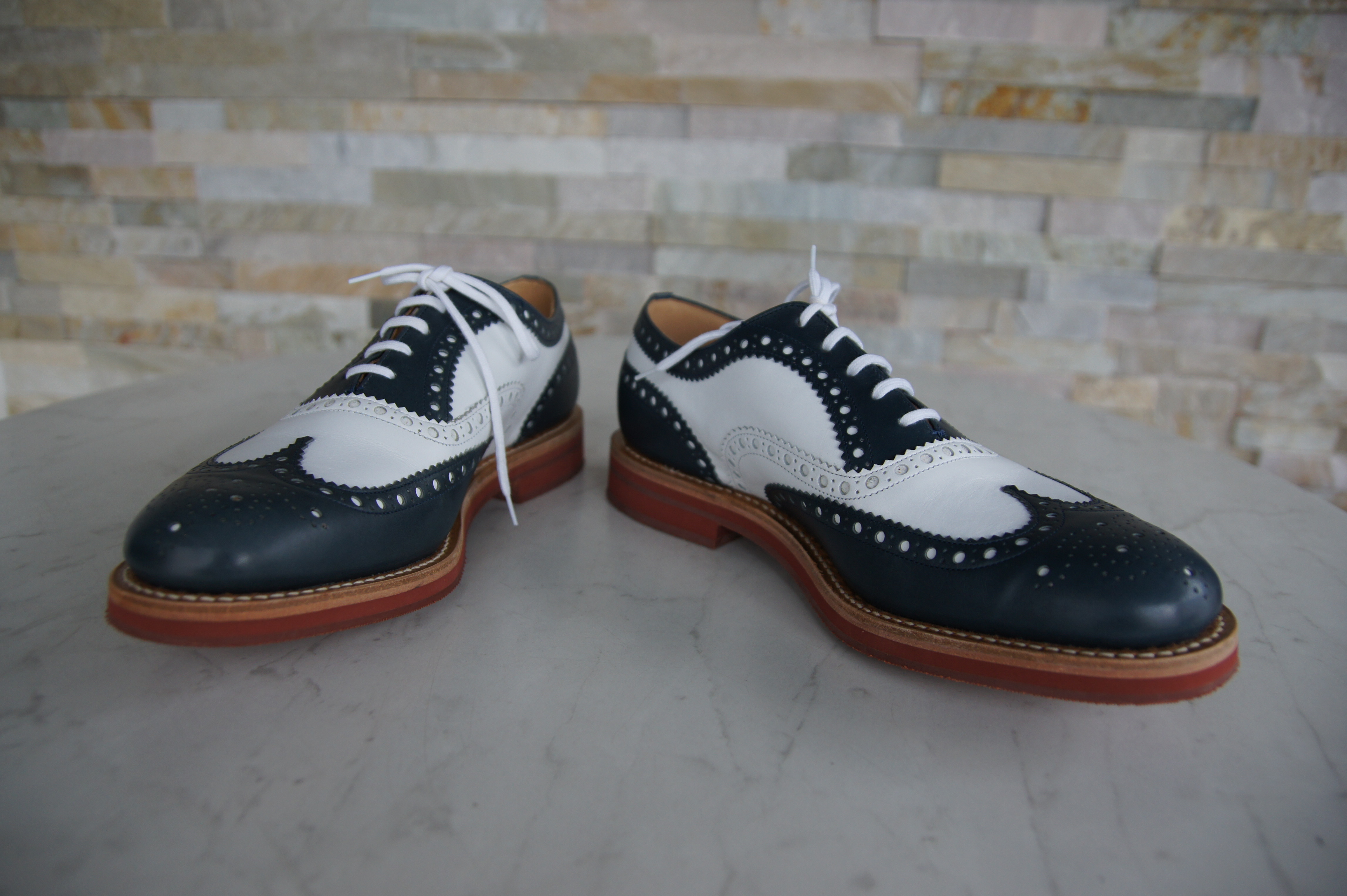 Church's Schnürschuhe Halbschuhe Downton 2 blau weiss