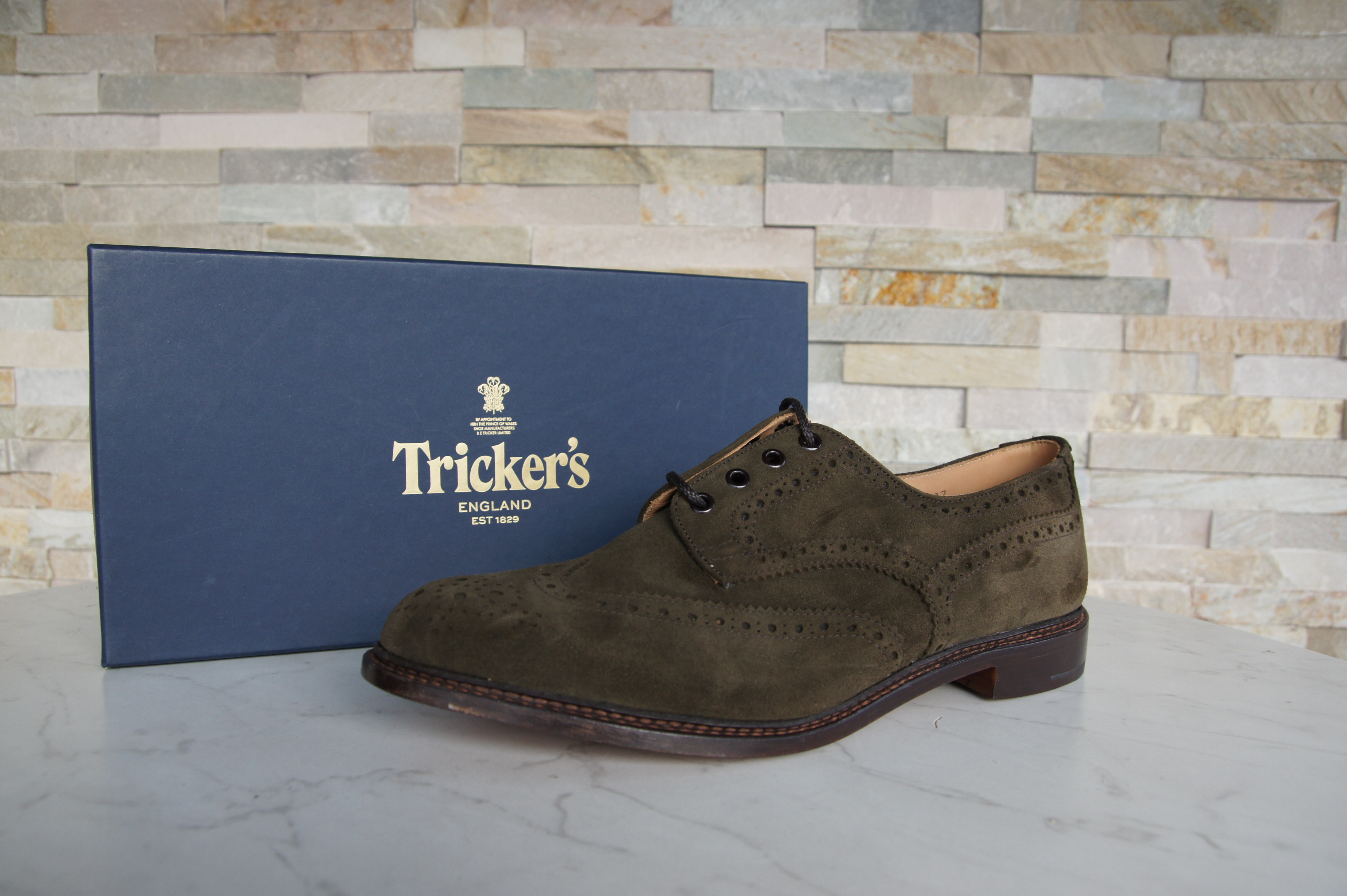 Tricker's Schnürschuhe Halbschuhe Budapester Bourton earth Erde