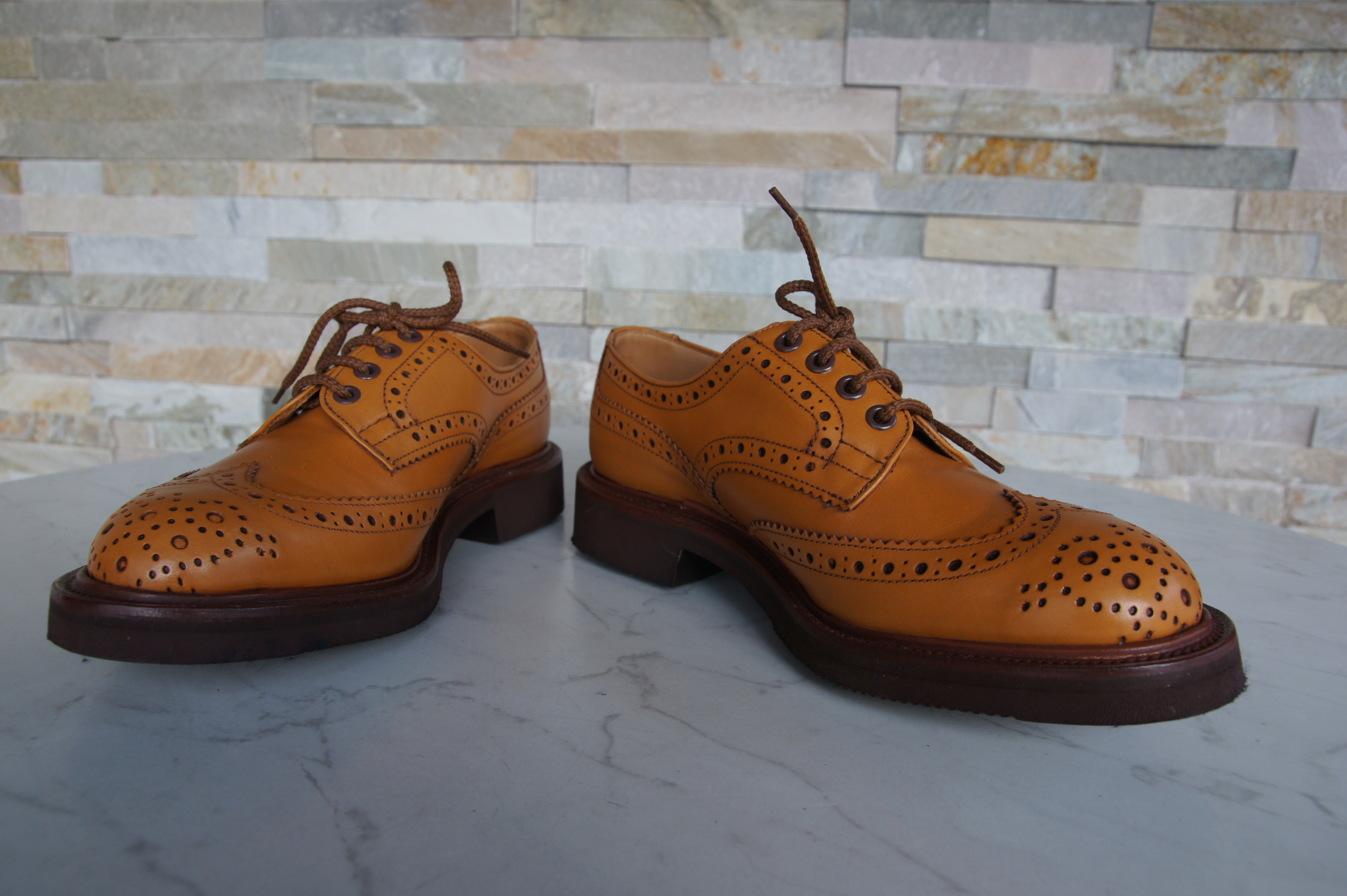 Tricker's Schnürschuhe Halbschuhe Budapester Bourton acorn
