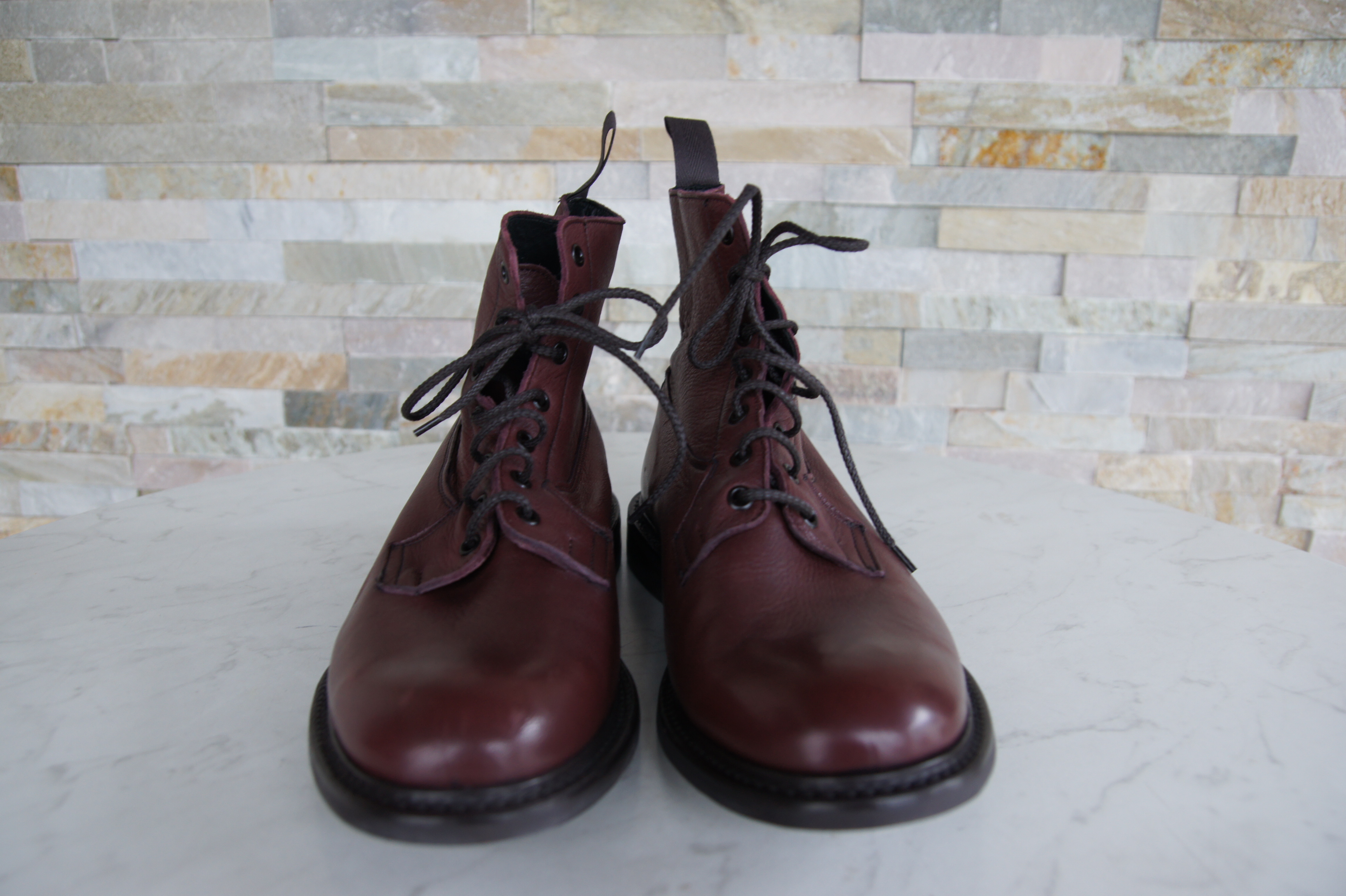 Tricker's ankle boots lace-up shoes deer burgundy