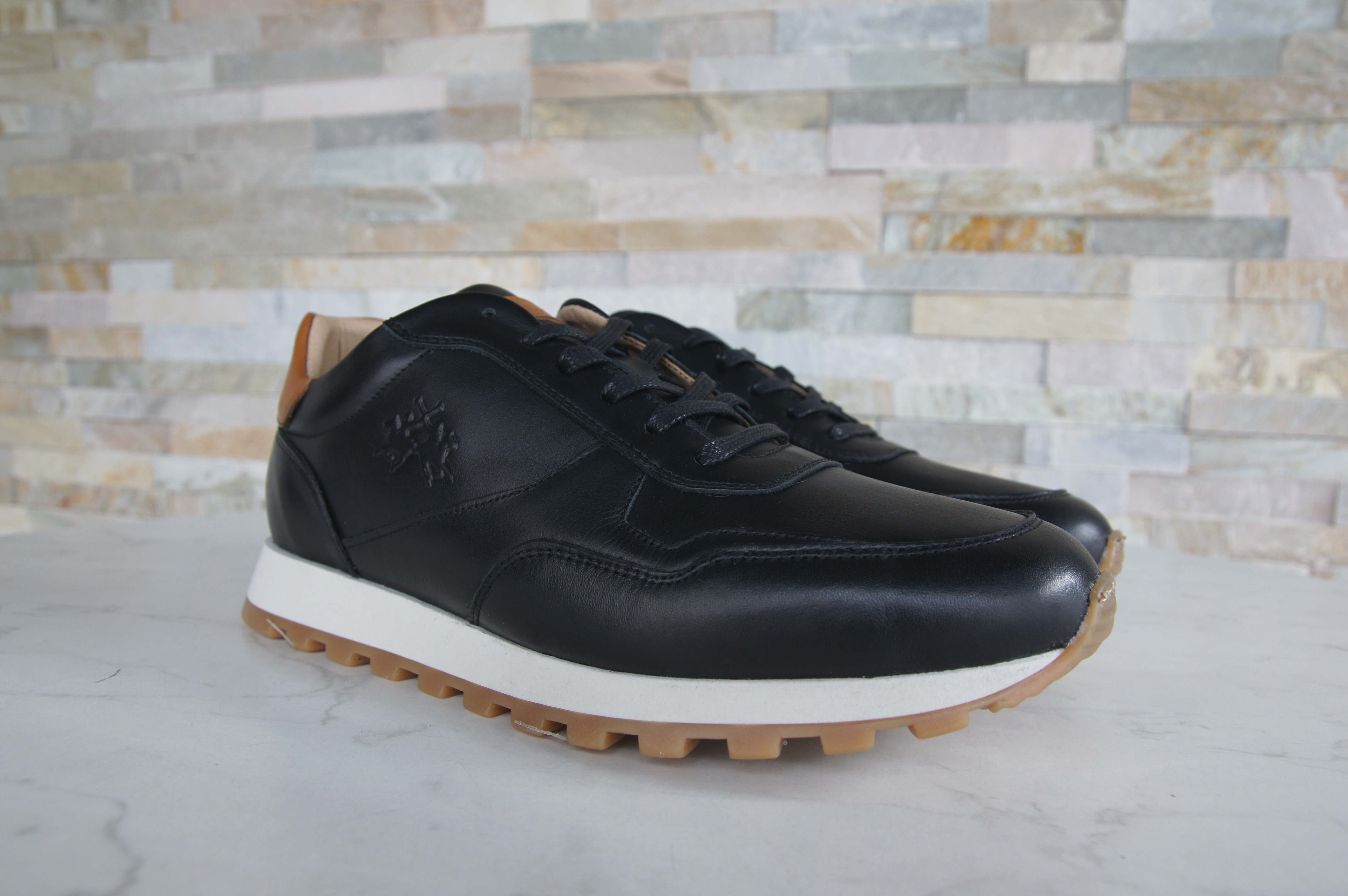 La Martina Sneakers Schnürschuhe schwarz