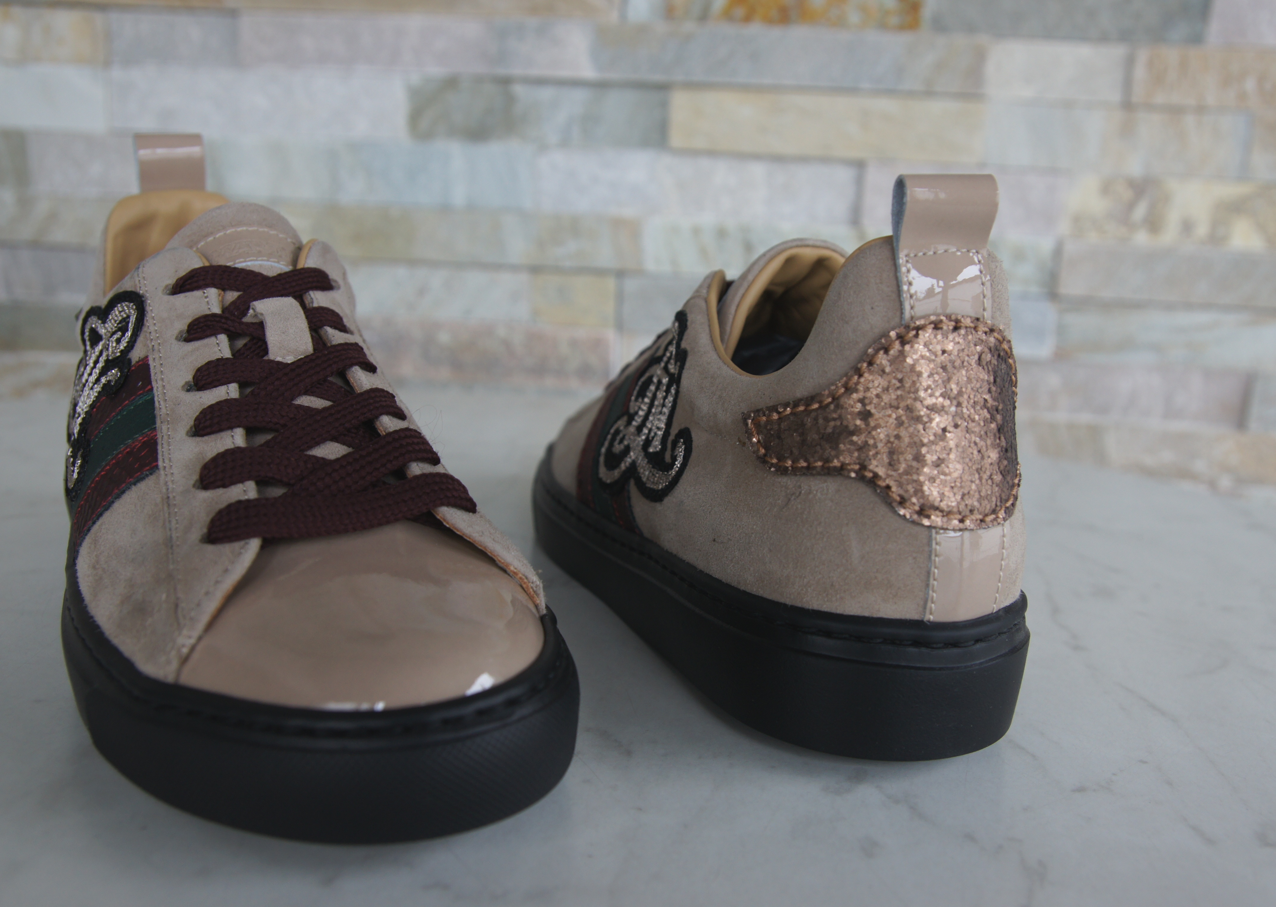 La Martina sneakers lace-up shoes beige