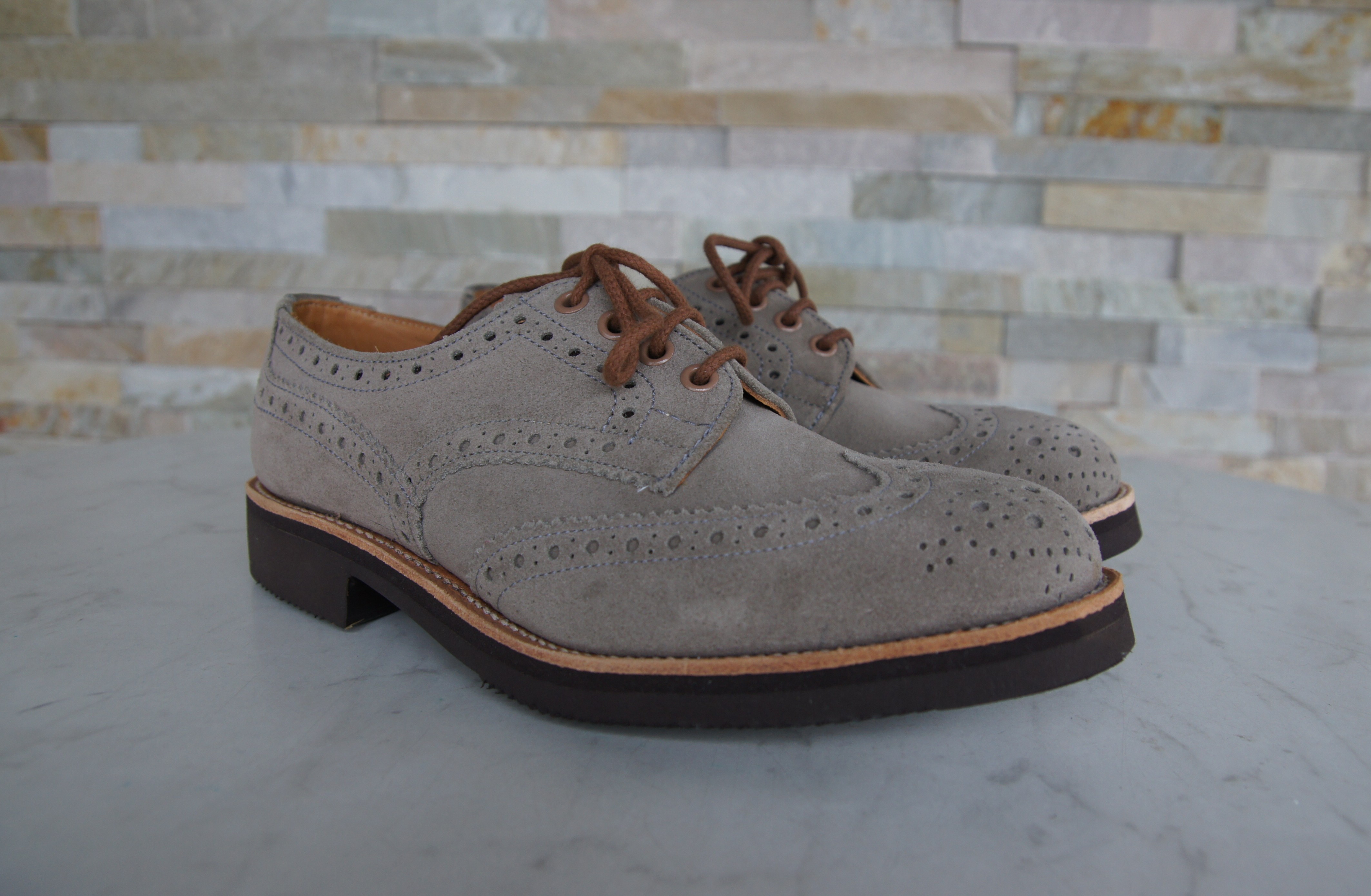 Tricker's Schnürschuhe Halbschuhe Budapester Bourton schlamm