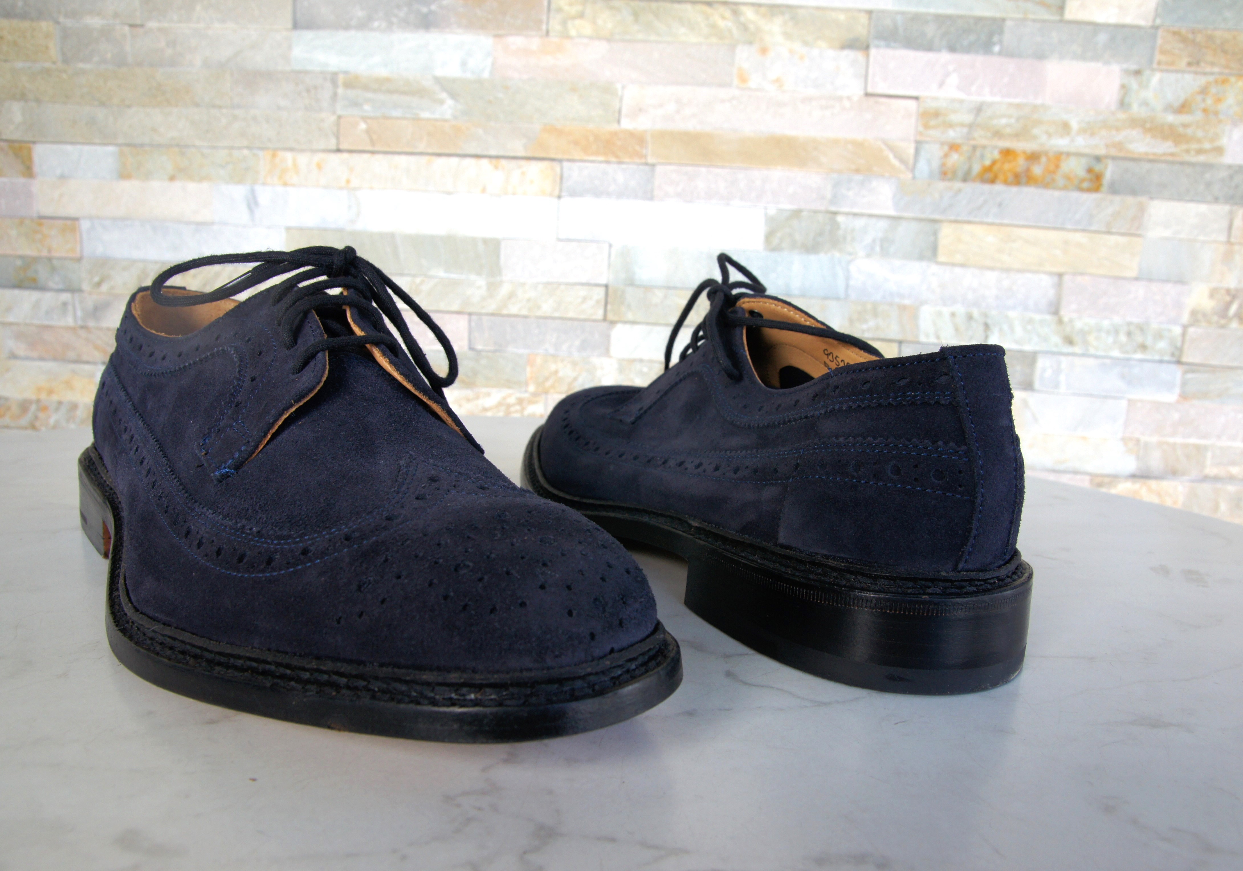 Tricker's Schnürschuhe Halbschuhe Budapester Richard navy blau