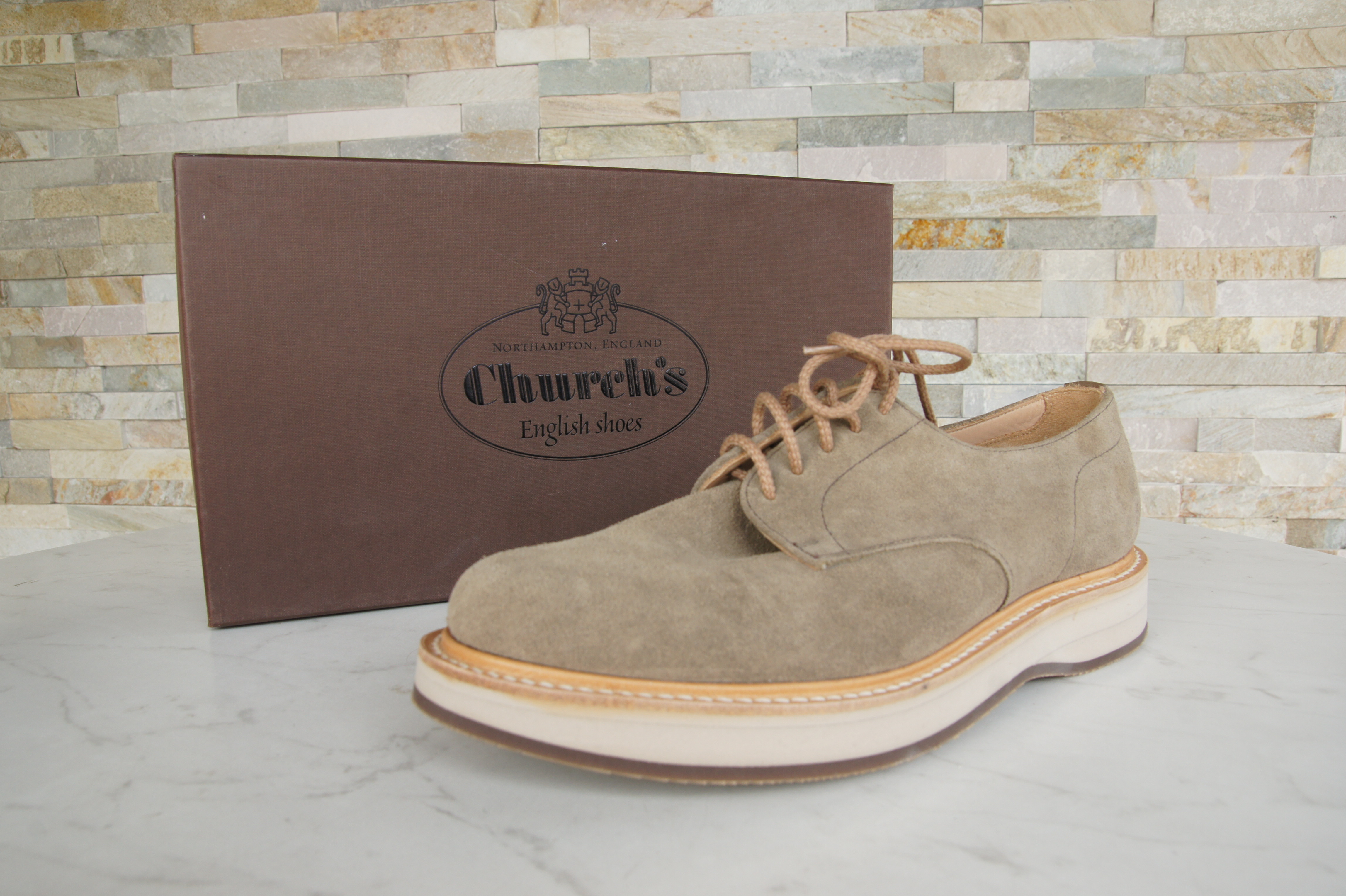 Church's lace -up shoes castoro suede LEYTON 2 stone