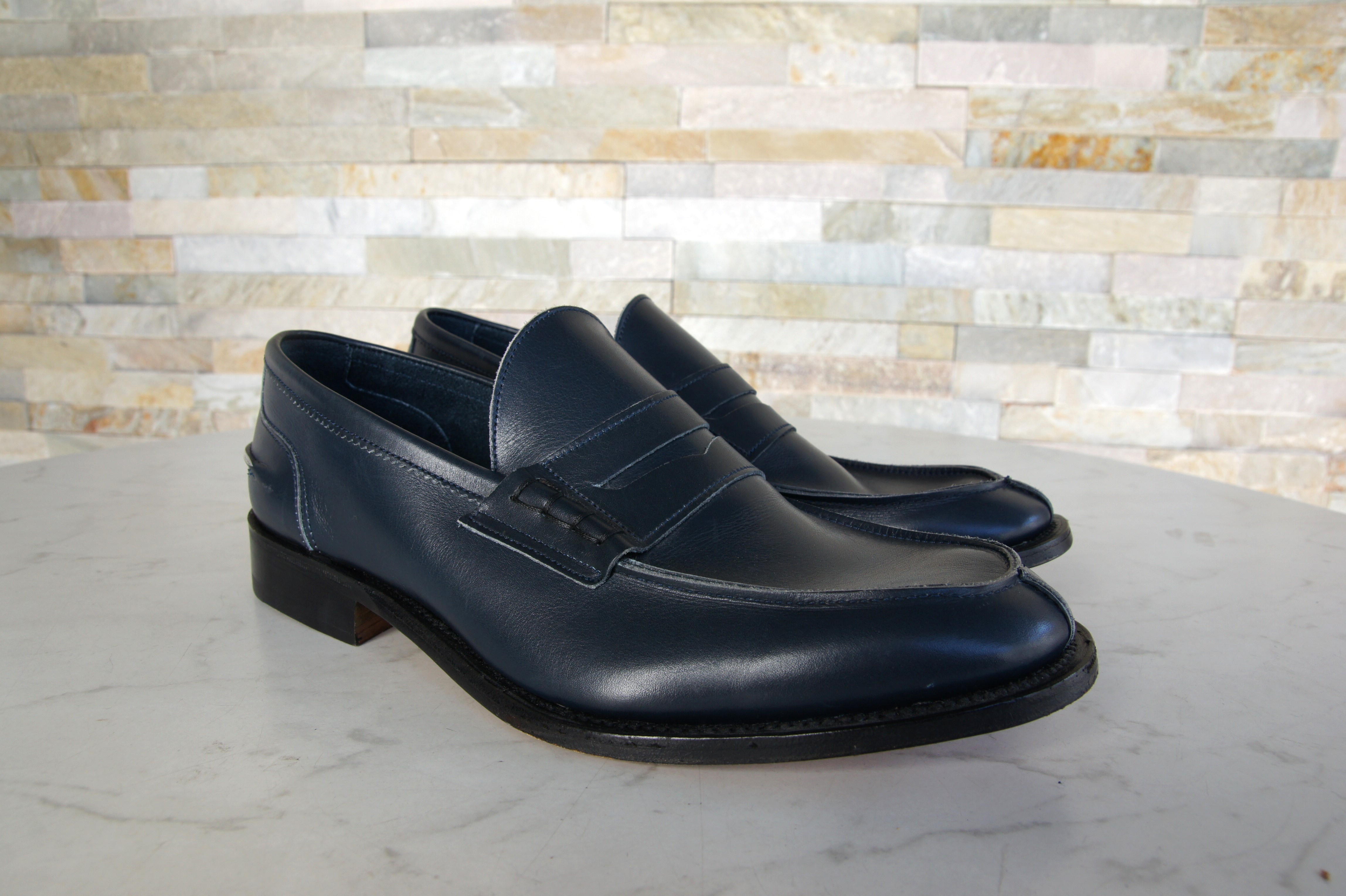 Tricker's lace-up shoes low shoes Jake navy blue