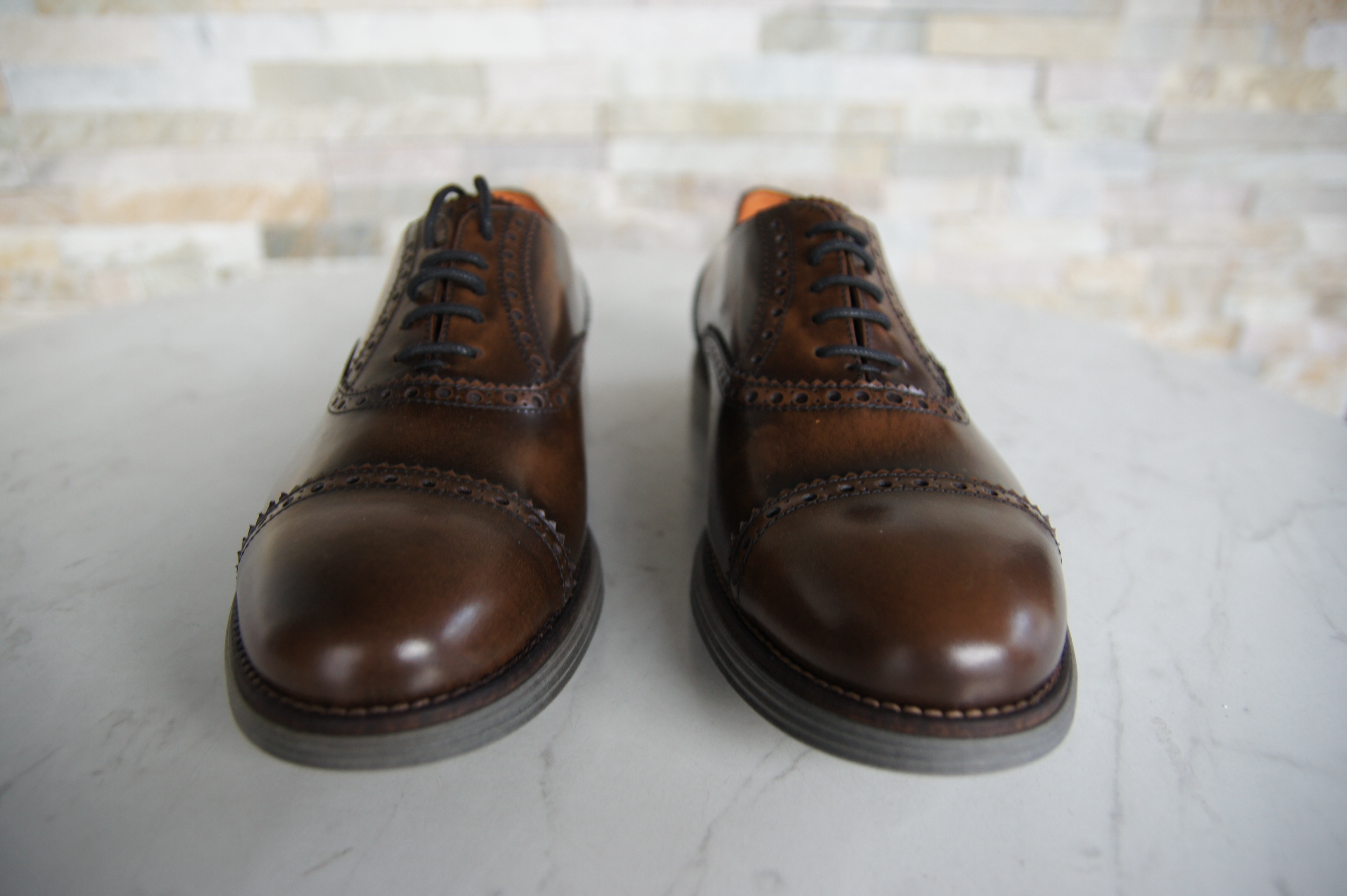 Tricker's Schnürschuhe Halbschuhe Cordovan braun