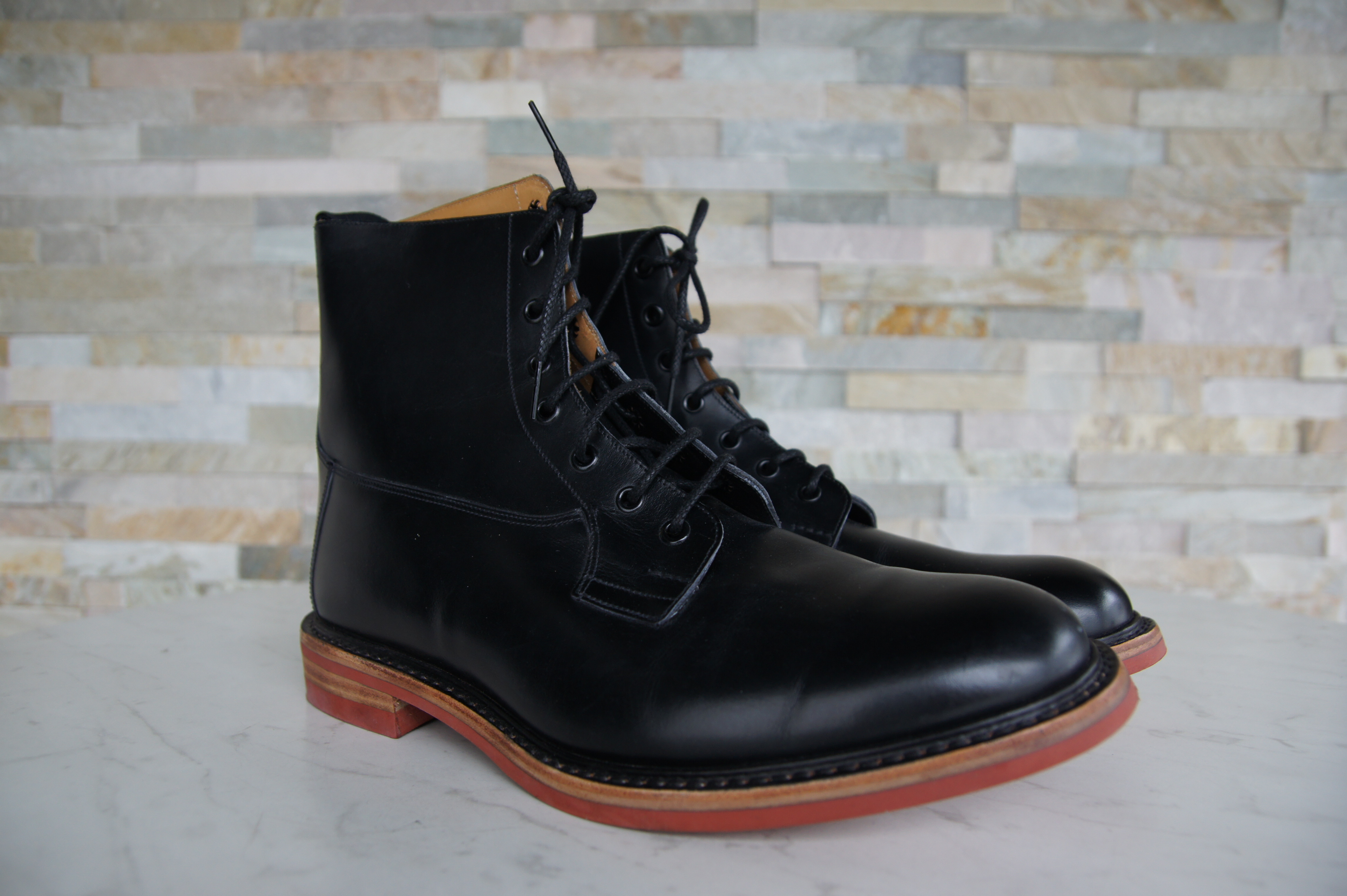 Tricker's ankle boots lace-up shoes Burford Dainite black