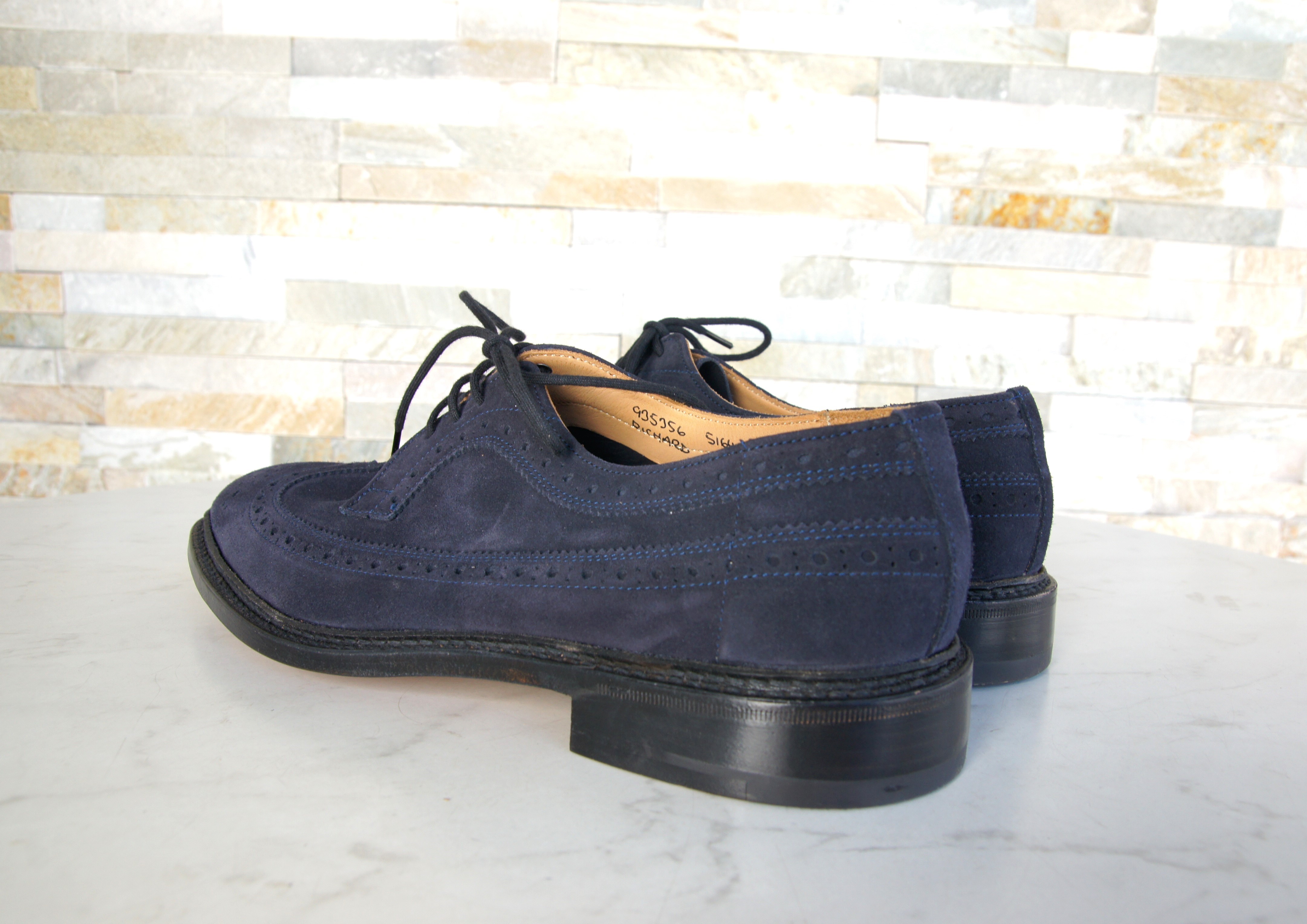 Tricker's Schnürschuhe Halbschuhe Budapester Richard navy blau