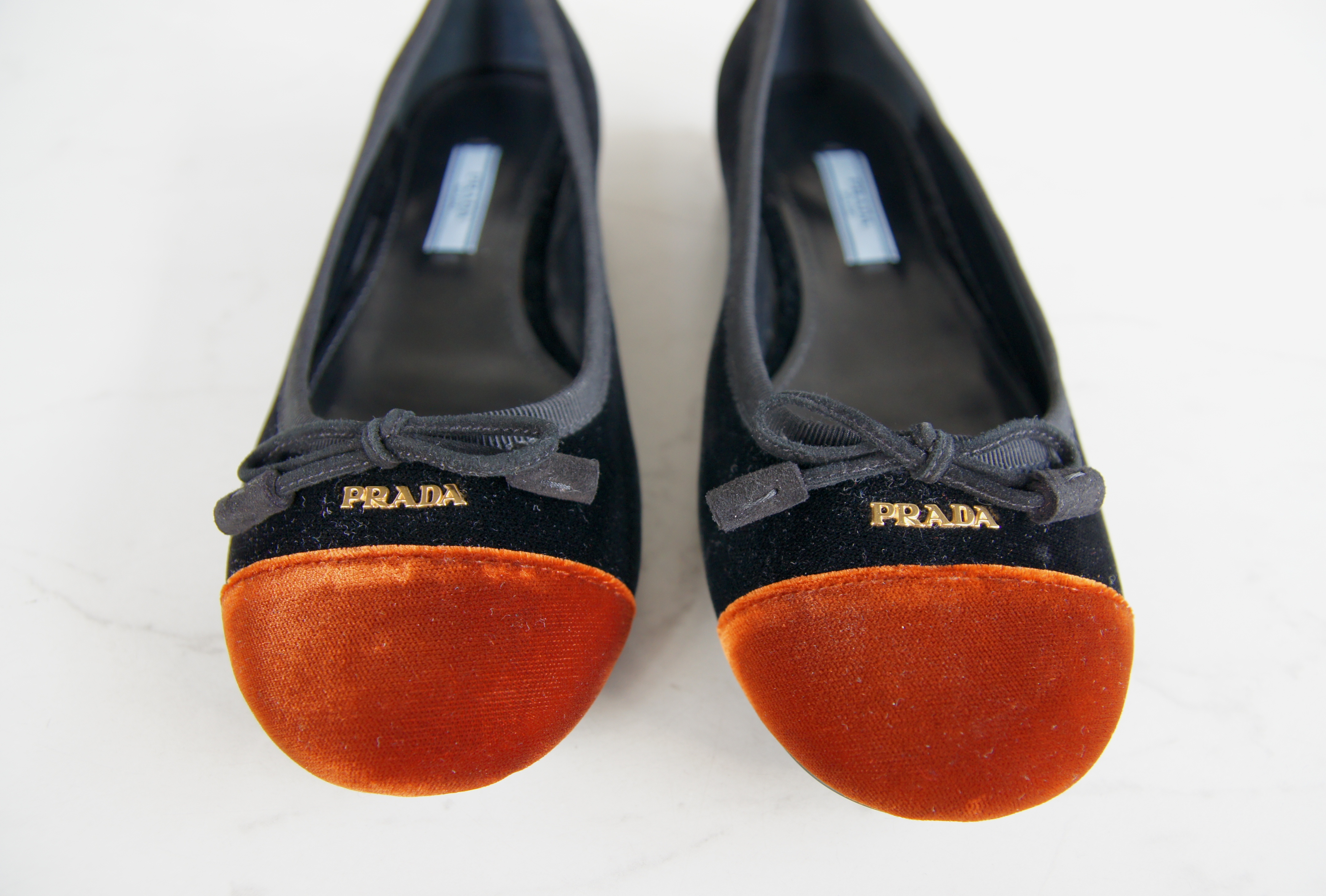 Prada Ballerinas  Slipper Samt  tabak