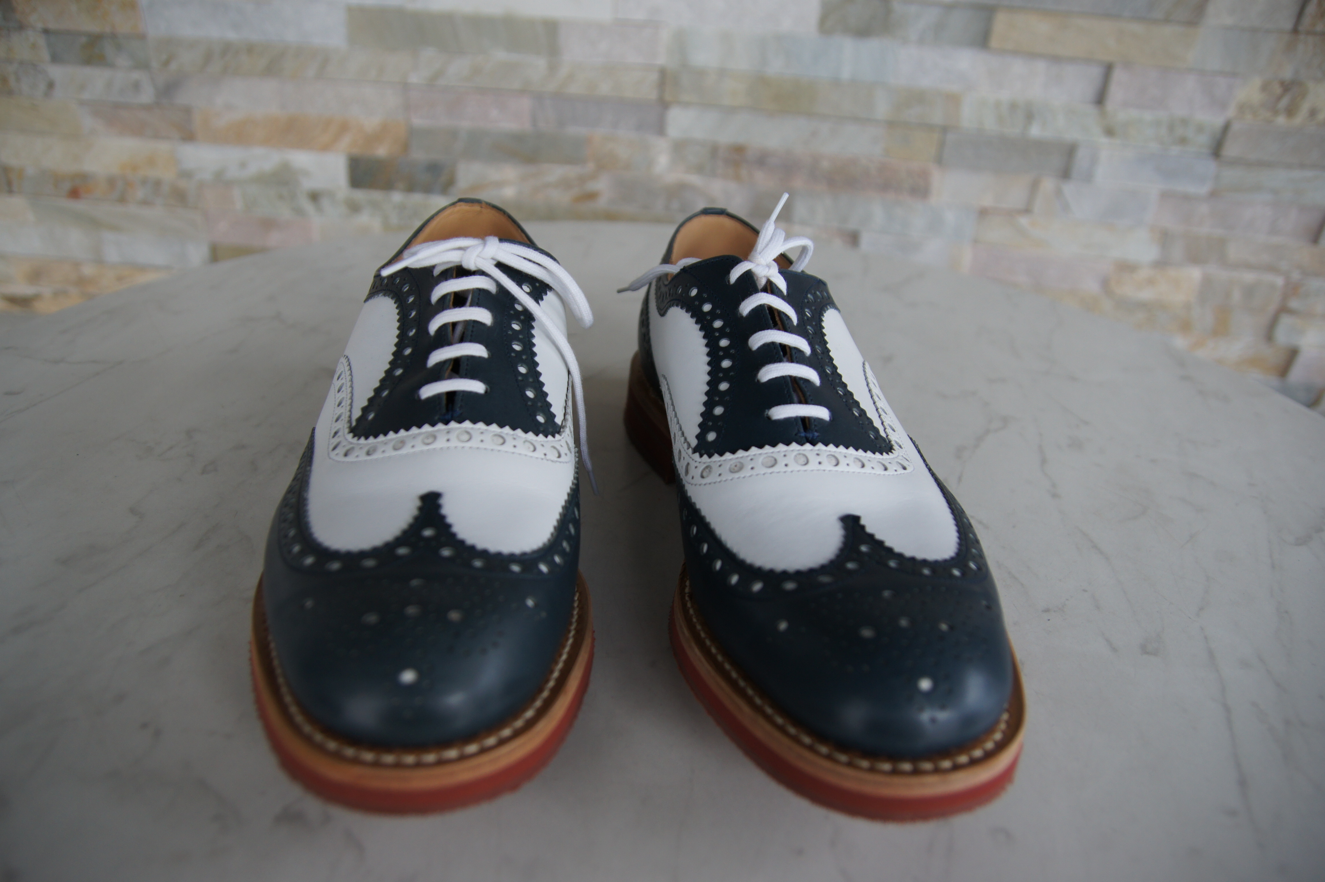 Church's Schnürschuhe Halbschuhe Downton 2 blau weiss