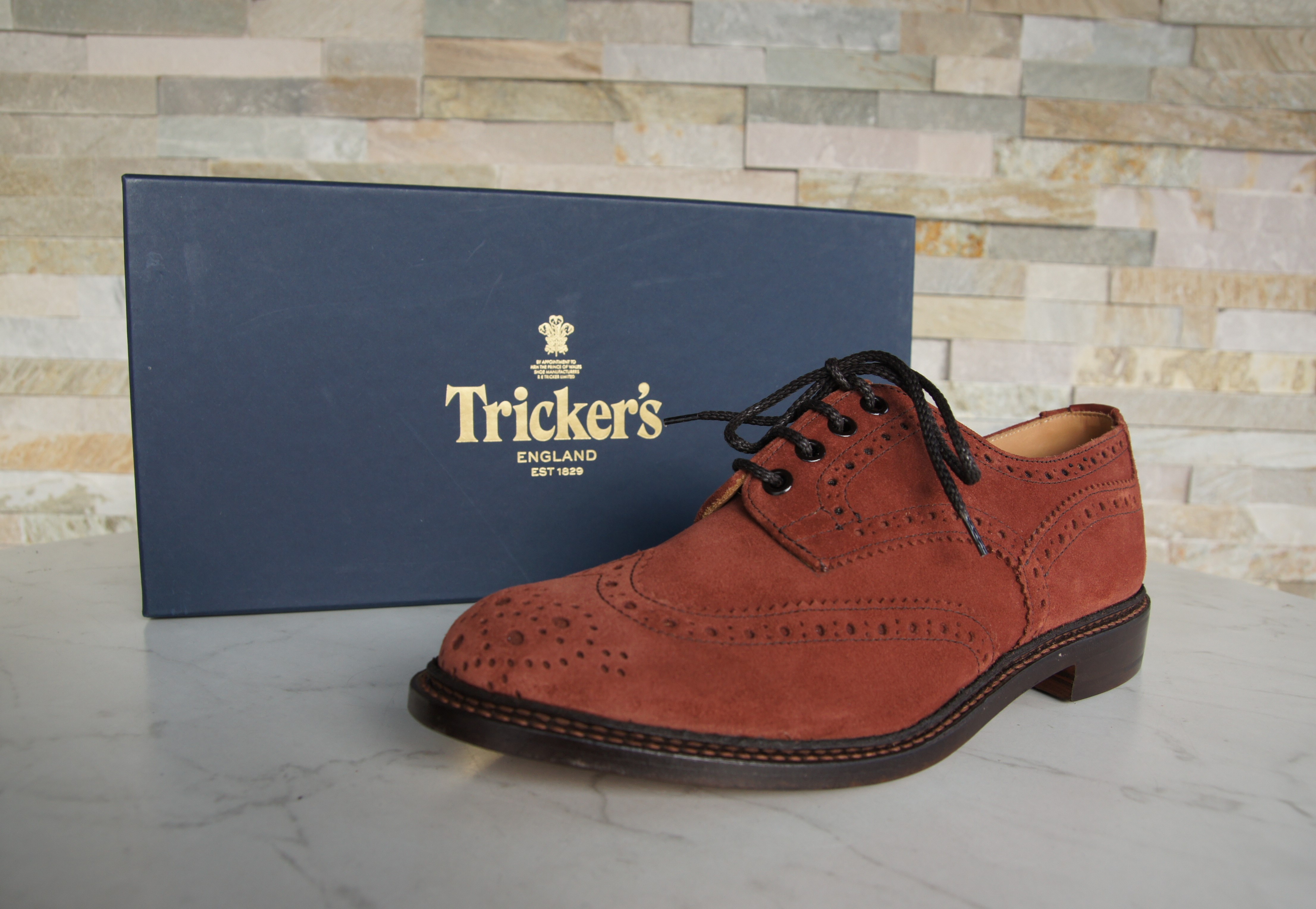 Tricker's Schnürschuhe Halbschuhe Budapester Bourton Kirsche