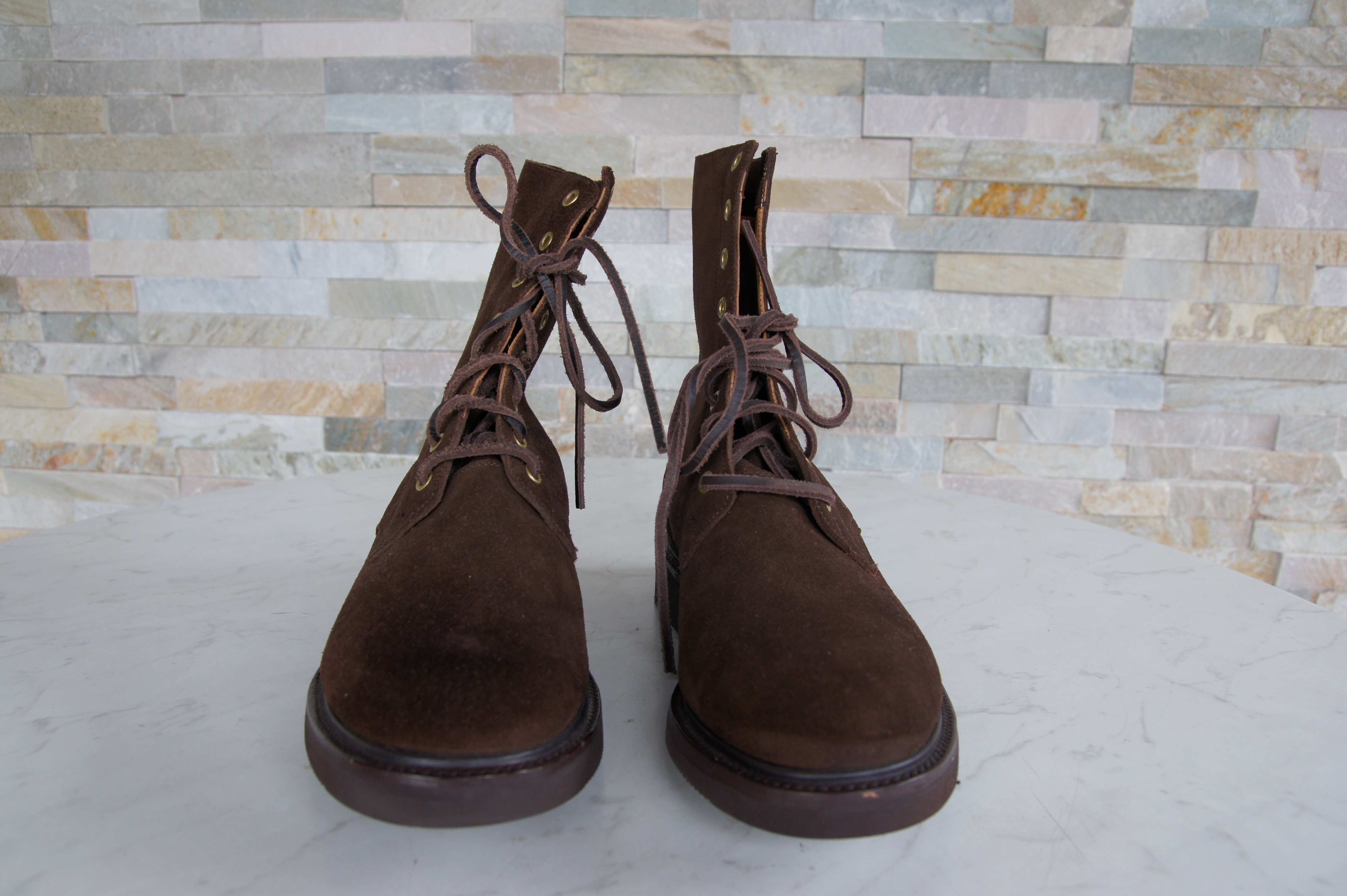 Tricker's ankle boots lace-up suede Brad chocolate