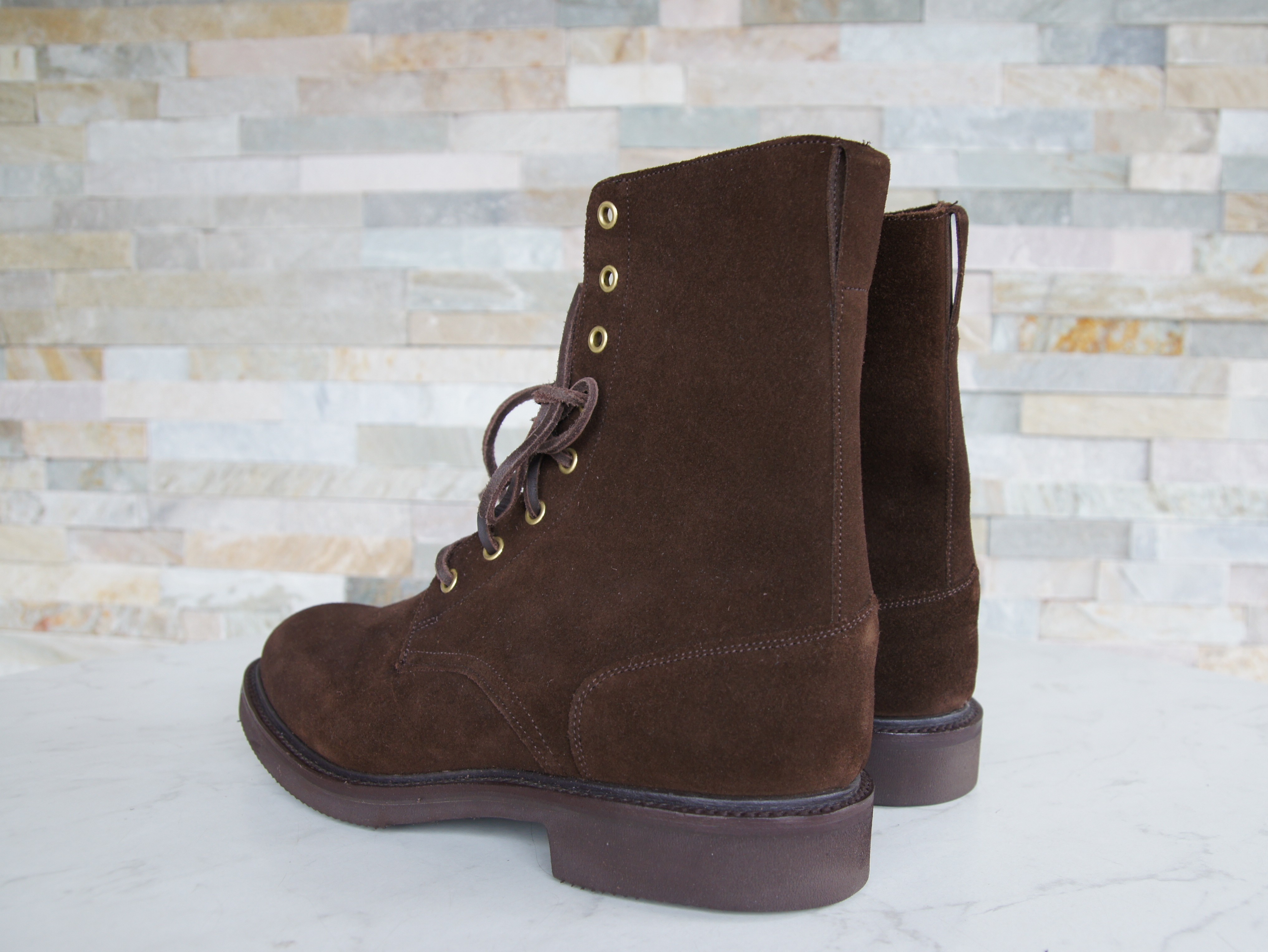 Tricker's ankle boots lace-up suede Brad chocolate